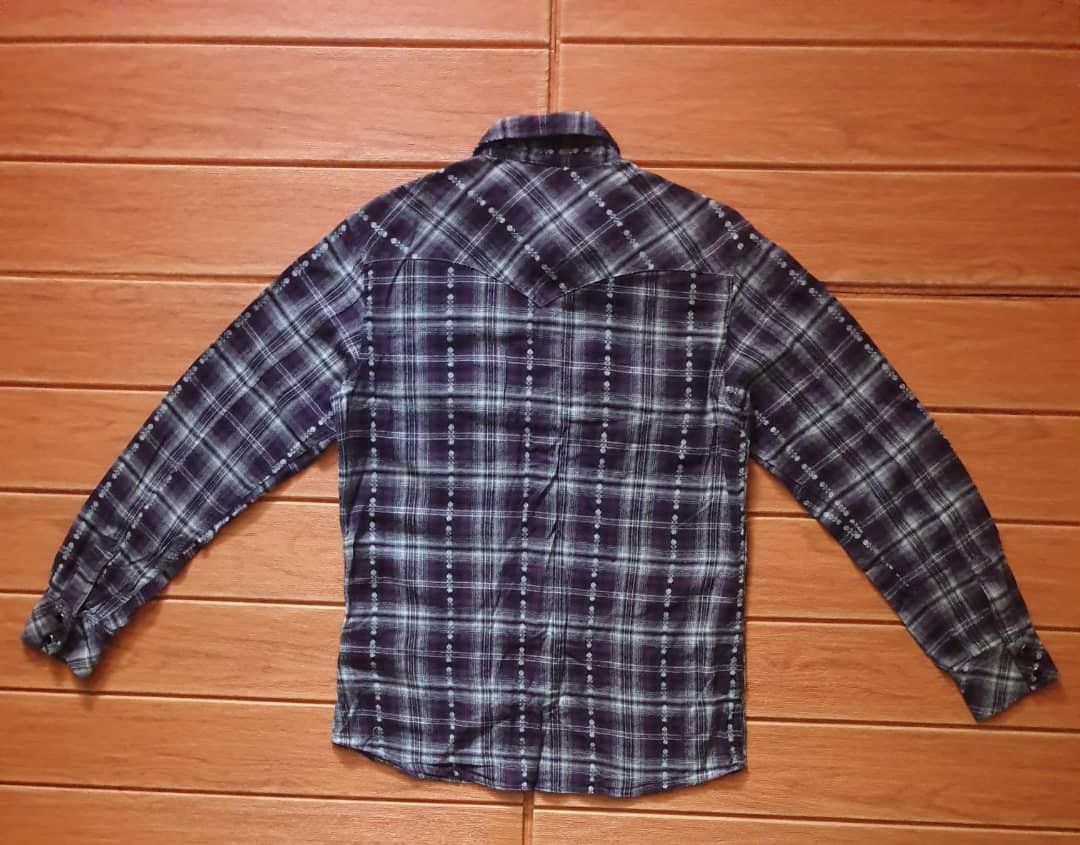 PPFM 💥Gilevans checkered purple inspired sugarcane western shirt Size US M / EU 48-50 / 2 - 13 Thumbnail