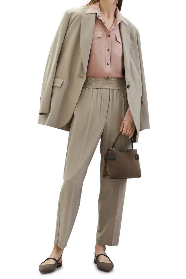 Brunello Cucinelli o1y0725 Silk Shirt in Light Brown Size L / US 10 / IT 46 - 5 Thumbnail