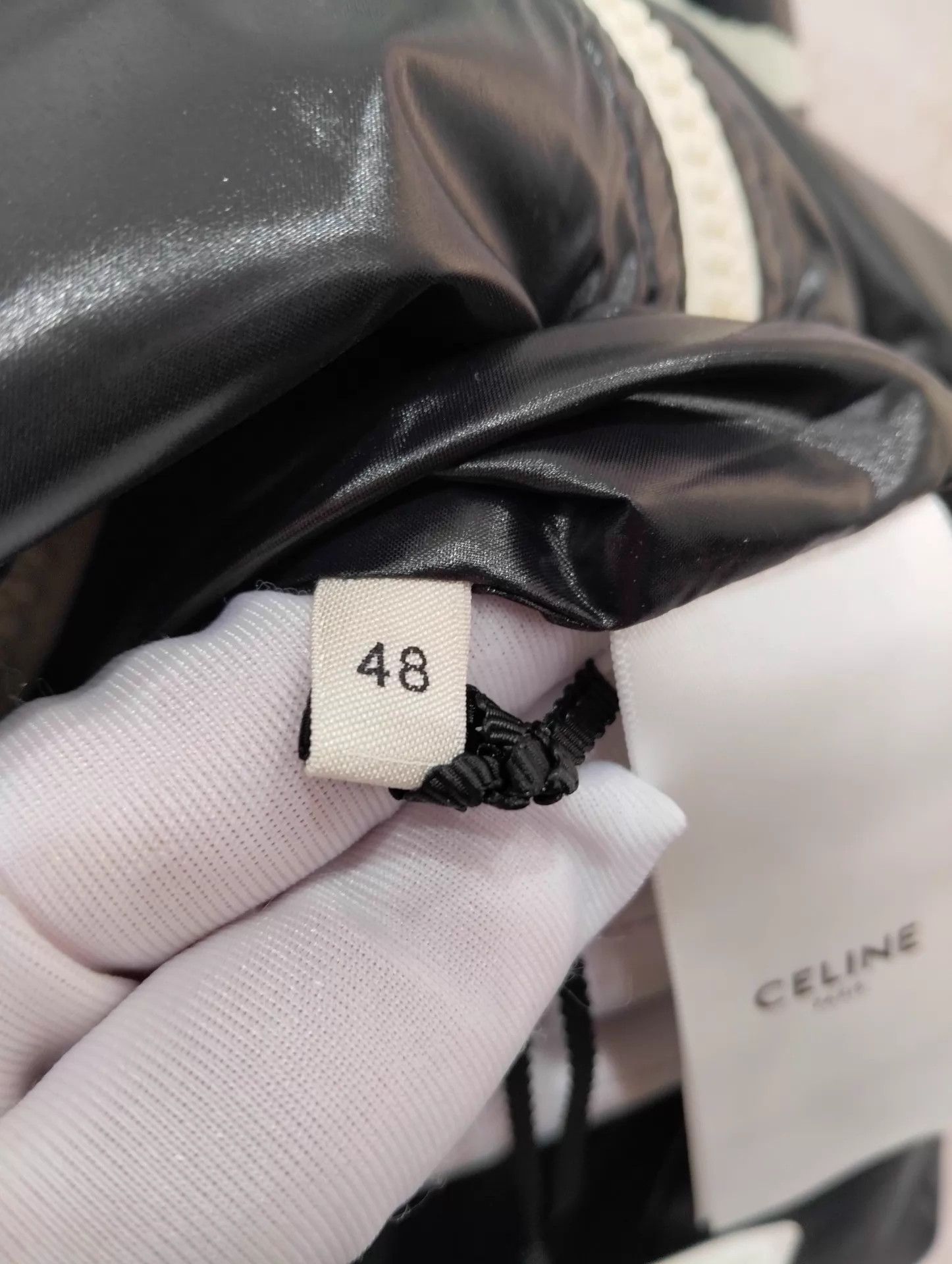 Celine CELINE Tiger Stripe Paneled Zipper Hooded Oversized JKT 48 Size US M / EU 48-50 / 2 - 6 Thumbnail