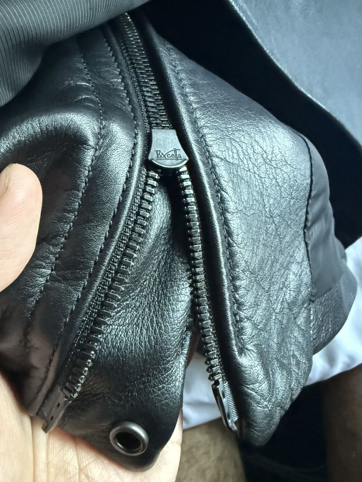 Vuja De VUJA De Dual Zip Leather Jacket Size US L / EU 52-54 / 3 - 3 Thumbnail