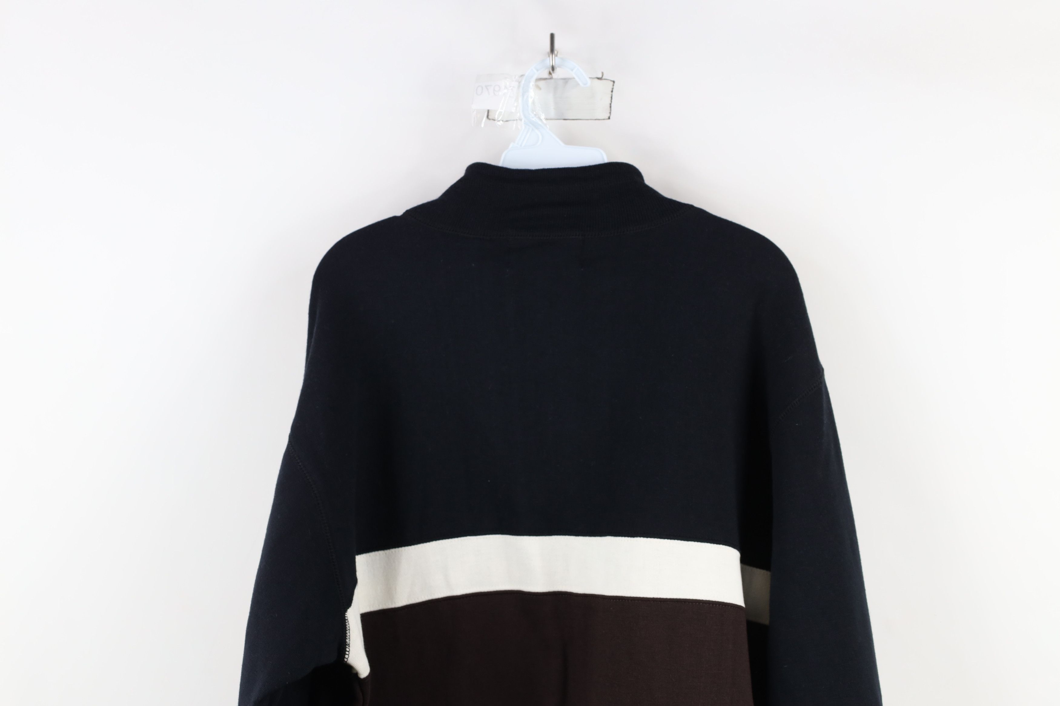 Vintage Deadstock Vintage 90s Streetwear Block Henley Sweatshirt Size US L / EU 52-54 / 3 - 12 Thumbnail