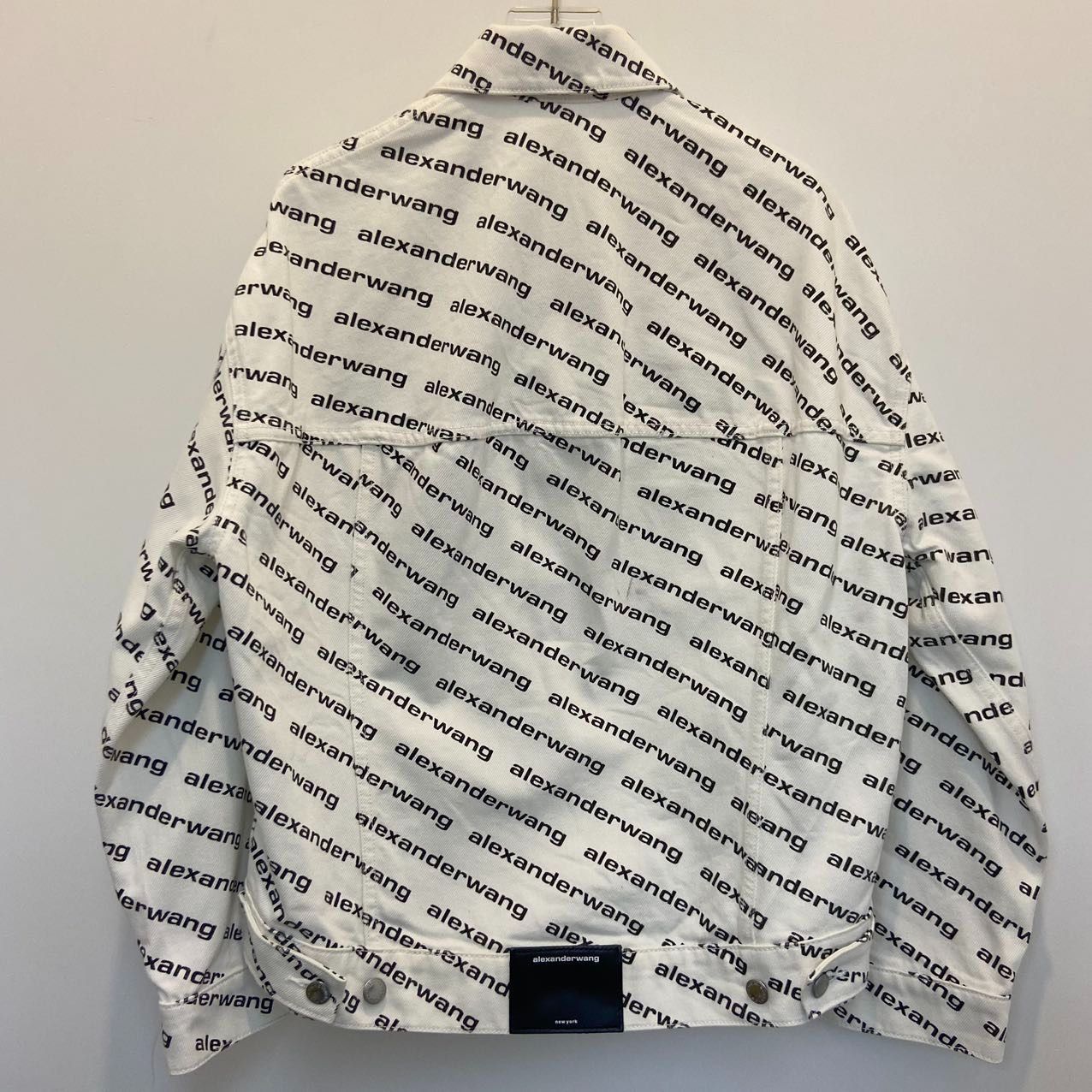Alexander Wang Alexander Wang White Logo-Print Back-Drape Bomber Jacket (Si Size US XS / EU 42 / 0 - 7 Thumbnail