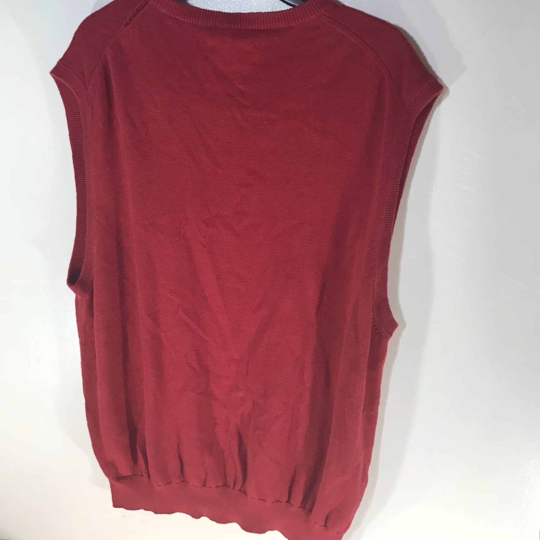 Chaps Chaps Sweatshirt Vest Pullover Men XL Red 100% Cotton Logo Knit Breathable Lightweight Winter Golf Mens XL Size US XL / EU 56 / 4 - 2 Thumbnail