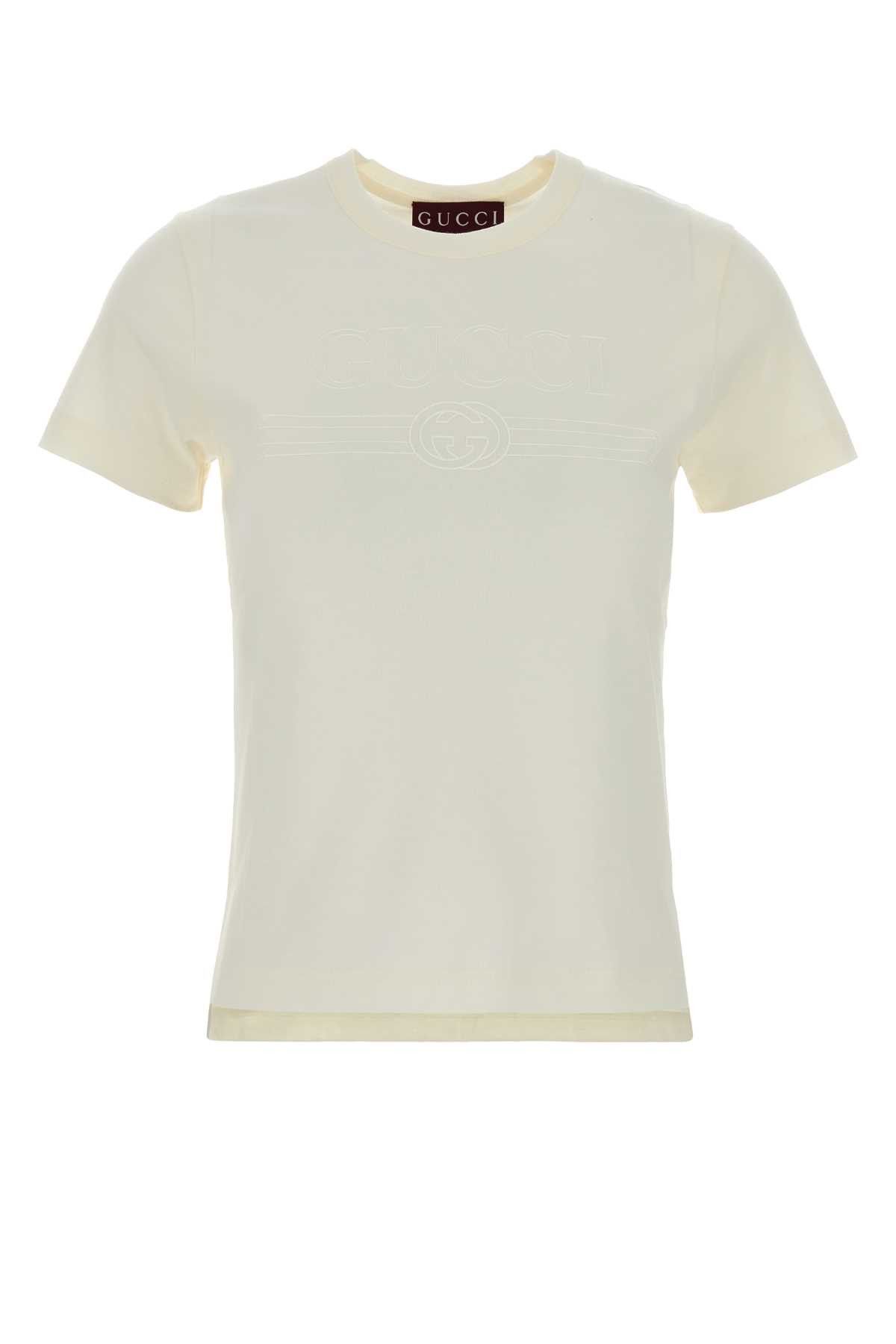 Gucci White Cotton T-Shirt Size S / US 4 / IT 40 - 1 Thumbnail