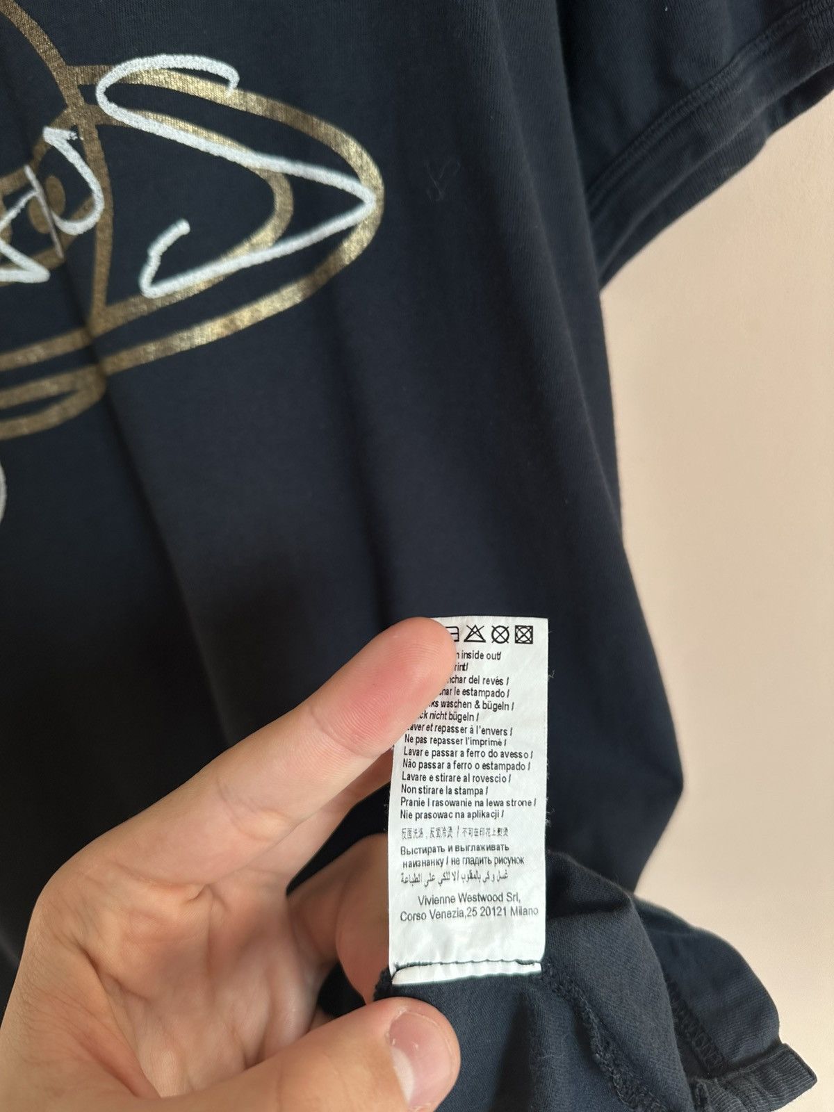 Vivienne Westwood Anglomania Orb Big Logo Y2K T-shirt