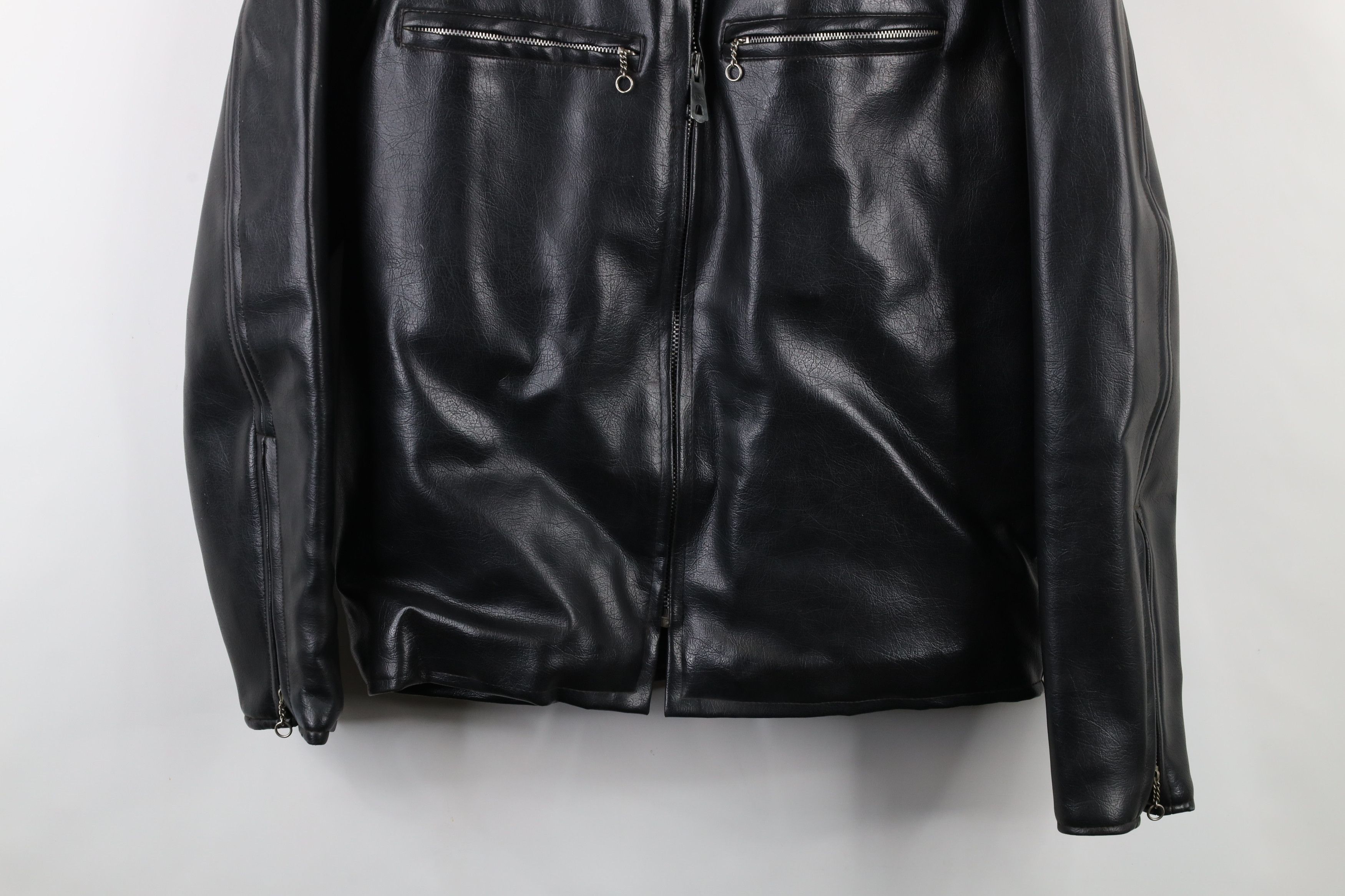 Vintage Vintage 60s 70s Streetwear Leather Cafe Racer Jacket Japan Size US L / EU 52-54 / 3 - 3 Thumbnail