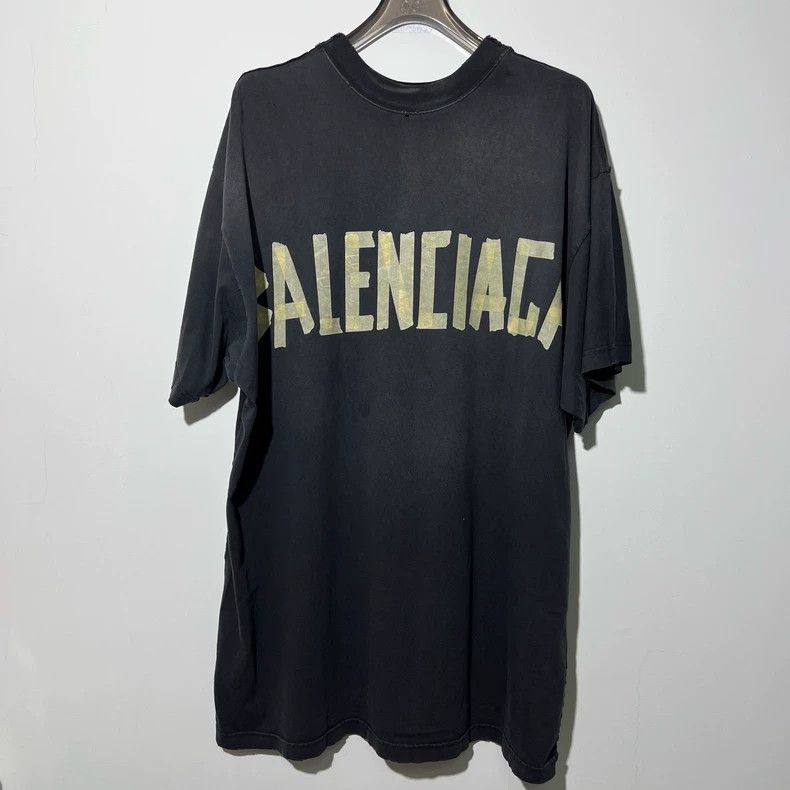 Balenciaga Balenciaga Tape 3B Patchwork Short-Sleeve T-Shirt Size US M / EU 48-50 / 2 - 1 Thumbnail