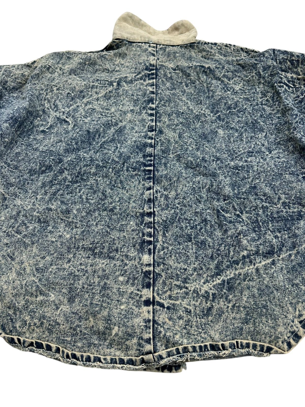 Le Grande Bleu (L.G.B.) Vintage Hot Things 90s Acid Wash Clawn Marks Corduroy Collar Size US L / EU 52-54 / 3 - 12 Thumbnail