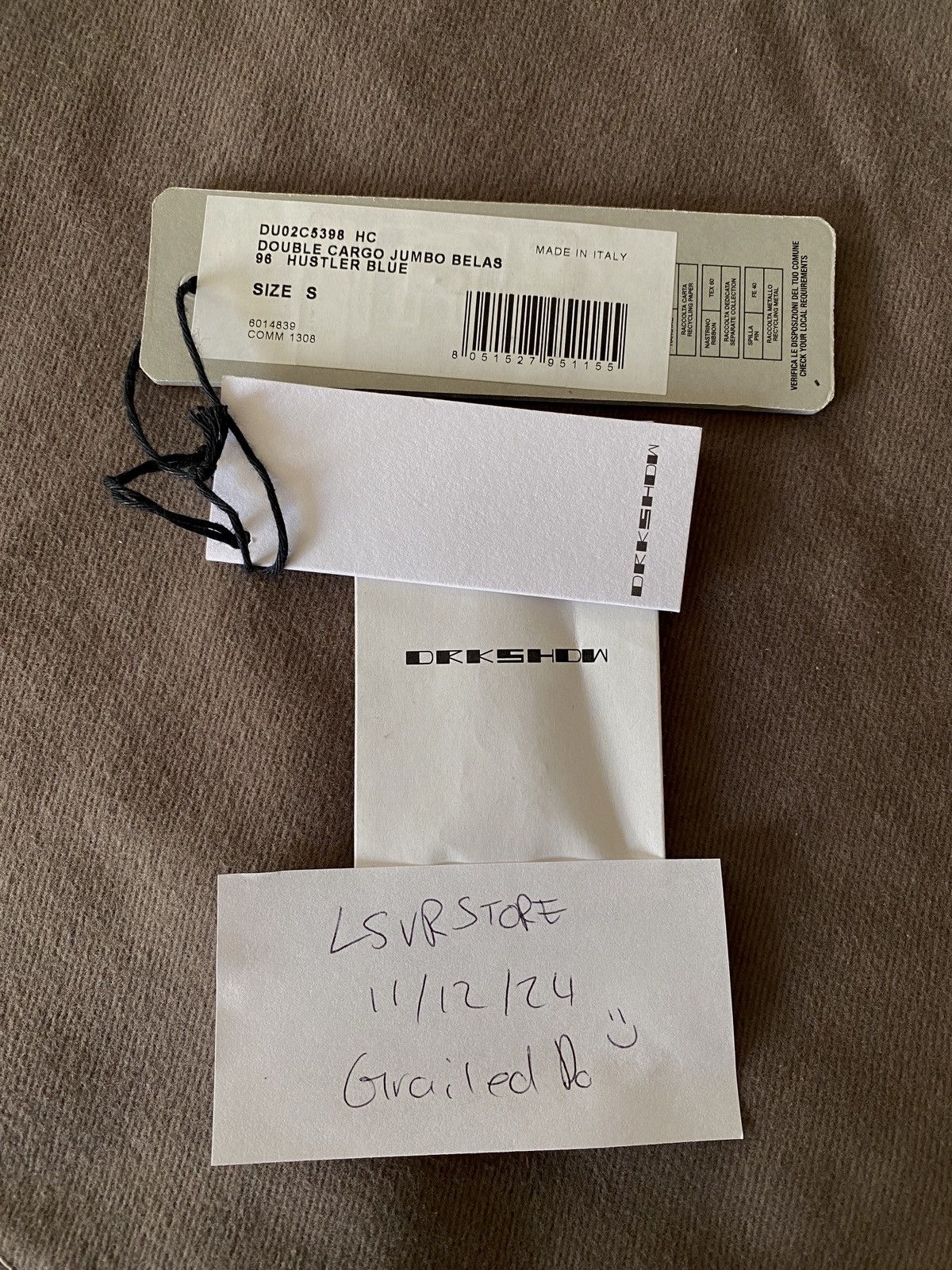 Rick Owens Rick Owens DRKSHDW Double Cargo Jumbo Belas Hus Blu Cord S Size US 30 / EU 46 - 5 Thumbnail