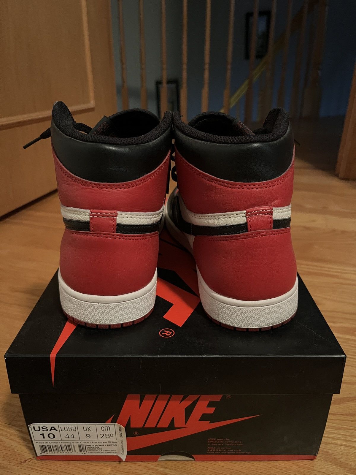 Jordan Brand Jordan 1 Retro High Bred Toe Size US 10 / EU 43 - 3 Thumbnail