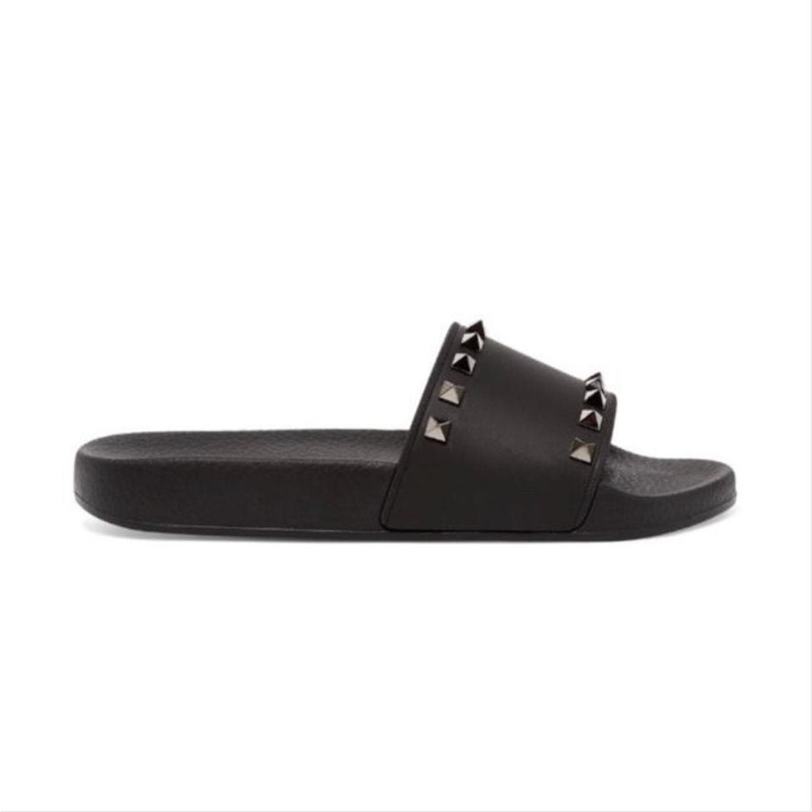 Valentino Valentino Garavani Rockstud rubber slides Size US 8 / IT 38 - 2 Thumbnail