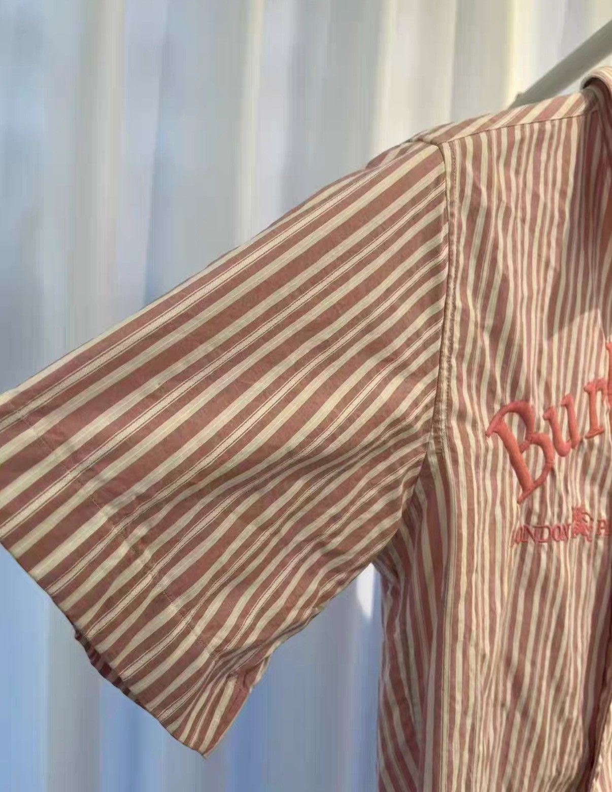Burberry Burberry pink striped short-sleeve shirt J38 Size S / US 4 / IT 40 - 7 Thumbnail