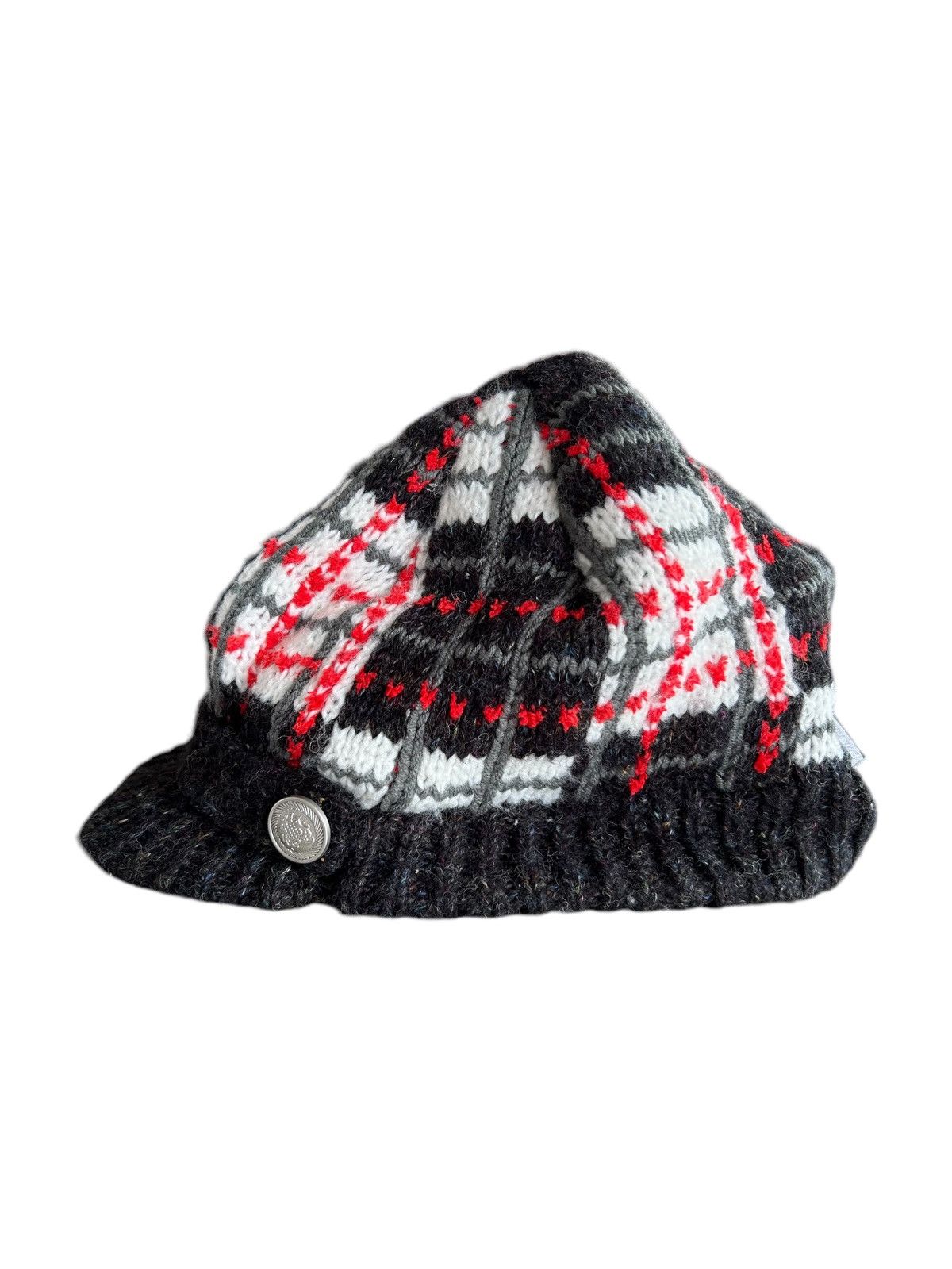 Japanese Brand × Kapital × Vintage Japanese Brand Knitt Rare Design Hats 🎌☠️☠️ Size ONE SIZE - 1 Thumbnail