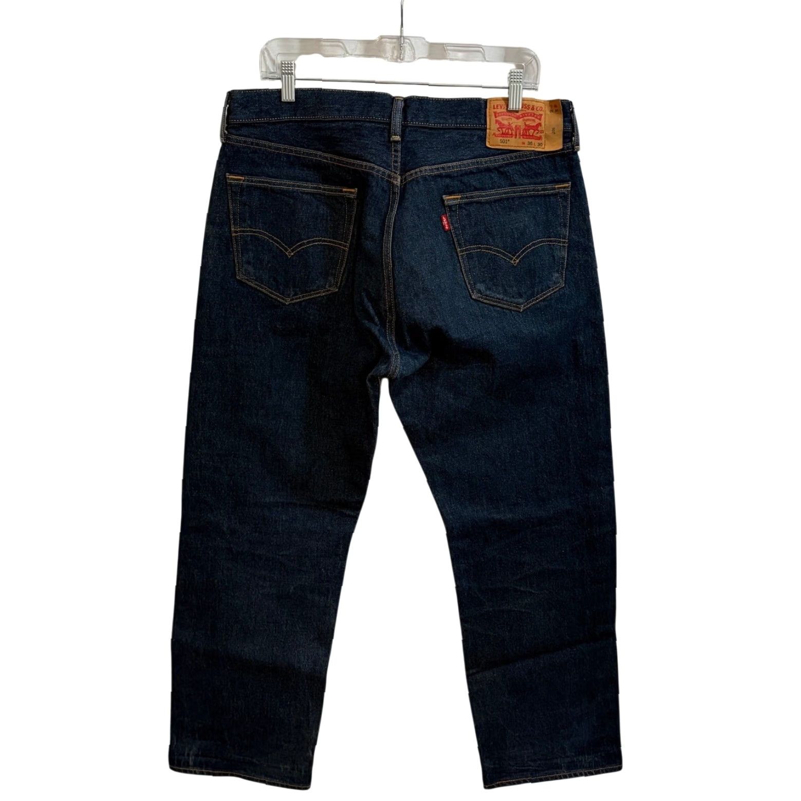 Levi's Levi's 501 Jeans Mens 36 x 30 Regular Straight Denim Blue Shrink-To-Fit Button Fly 5-Pocket Size US 36 / EU 52 - 2 Thumbnail