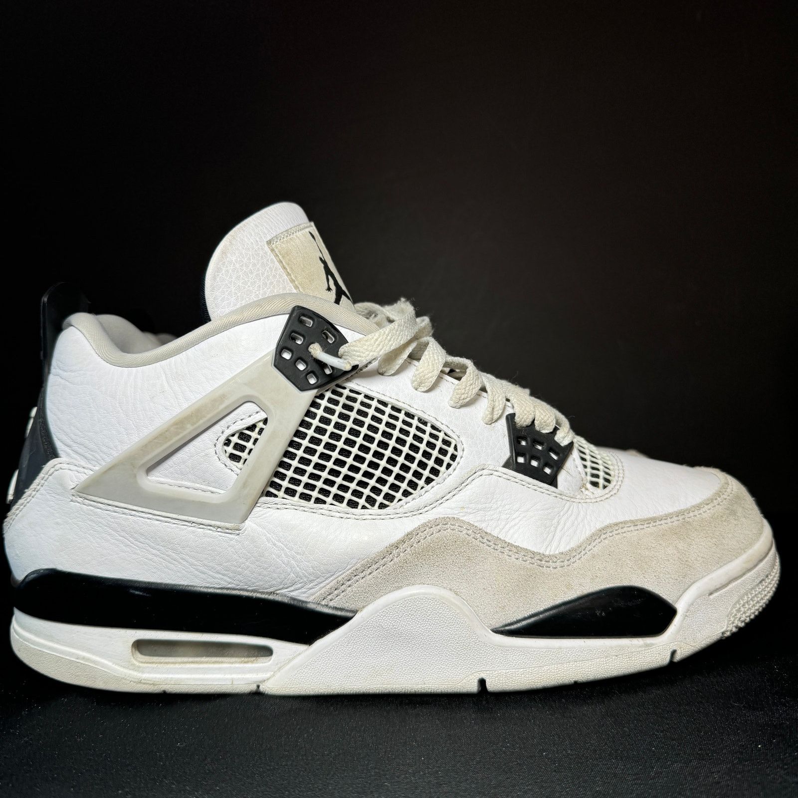 Jordan Brand × Nike Size 11.5 Nike Air Jordan 4 Retro Military Black Men's Shoes Size US 11.5 / EU 44-45 - 1 Thumbnail