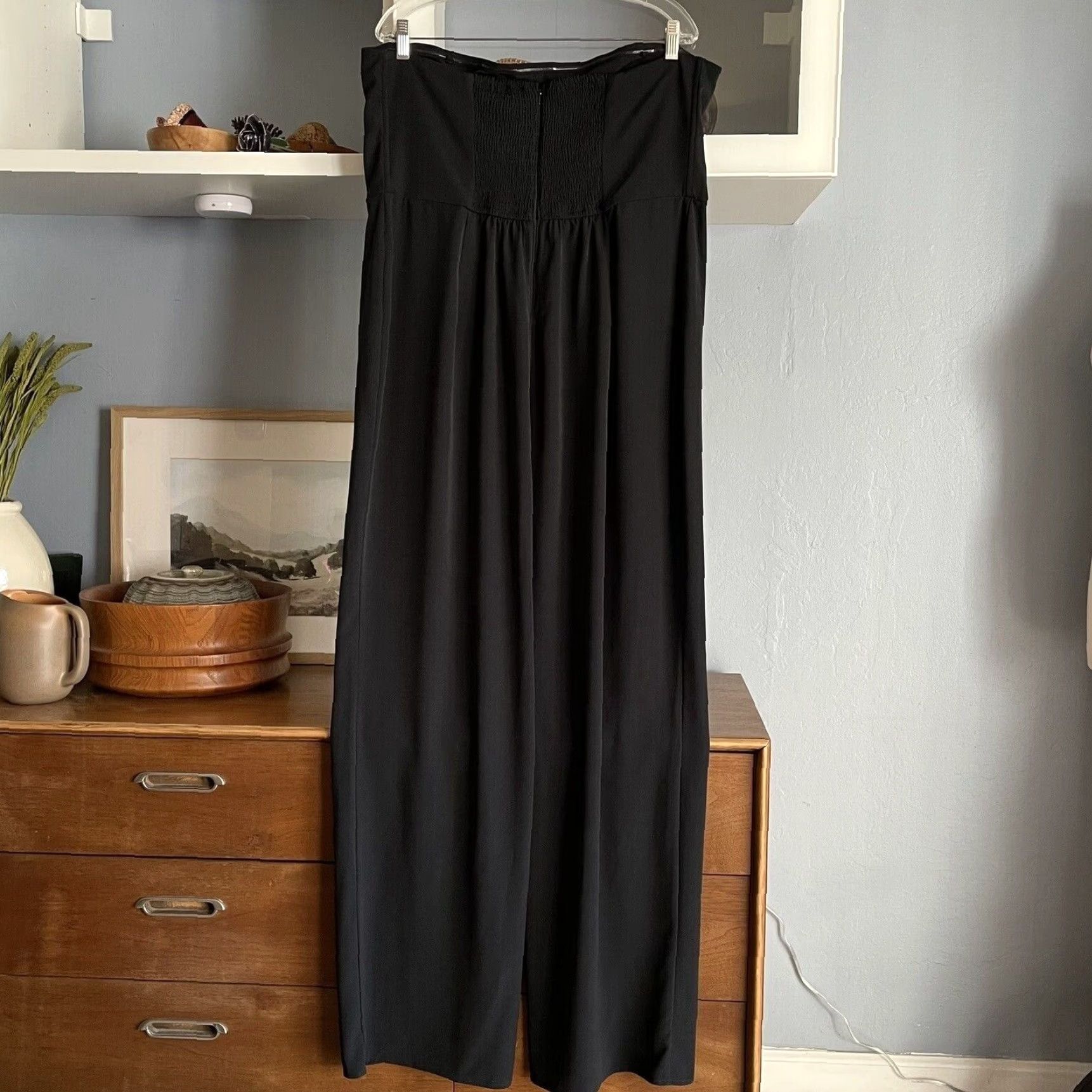 Abercrombie & Fitch Abercrombie & Fitch Strapless Split-Hem Jumpsuit Removable Straps XL Black Women One-Piece Size 40" / US 18 - 4 Thumbnail