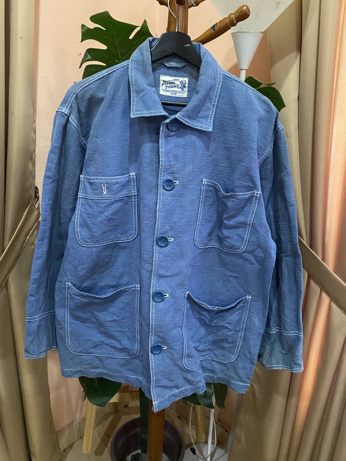 Japanese Brand VINTAGE FLYING TIGERS CHORE JACKET Size US M / EU 48-50 / 2 - 1 Thumbnail
