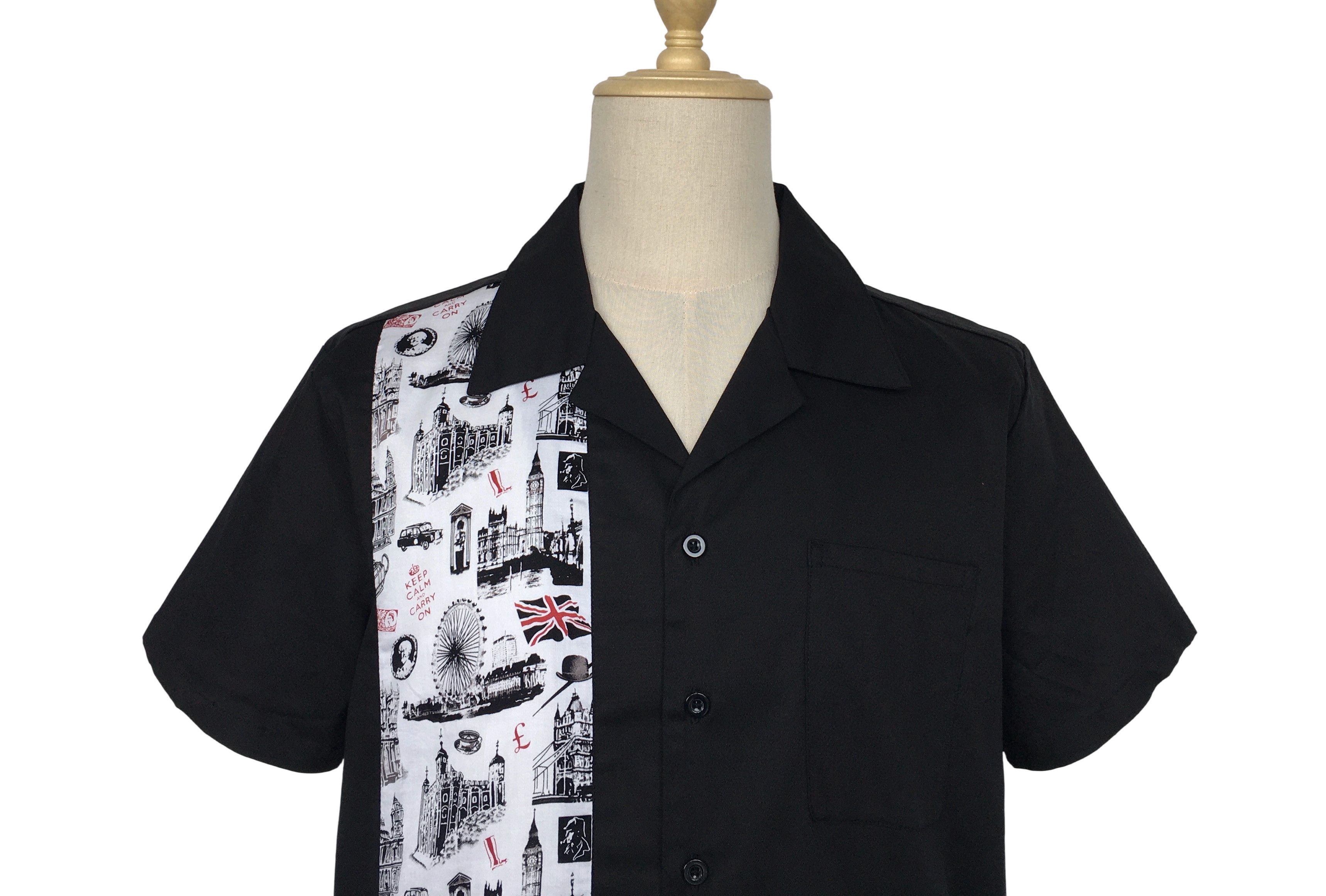 Other Vintage Style Cuban Collared Men Panel Shirts Size US L / EU 52-54 / 3 - 4 Thumbnail