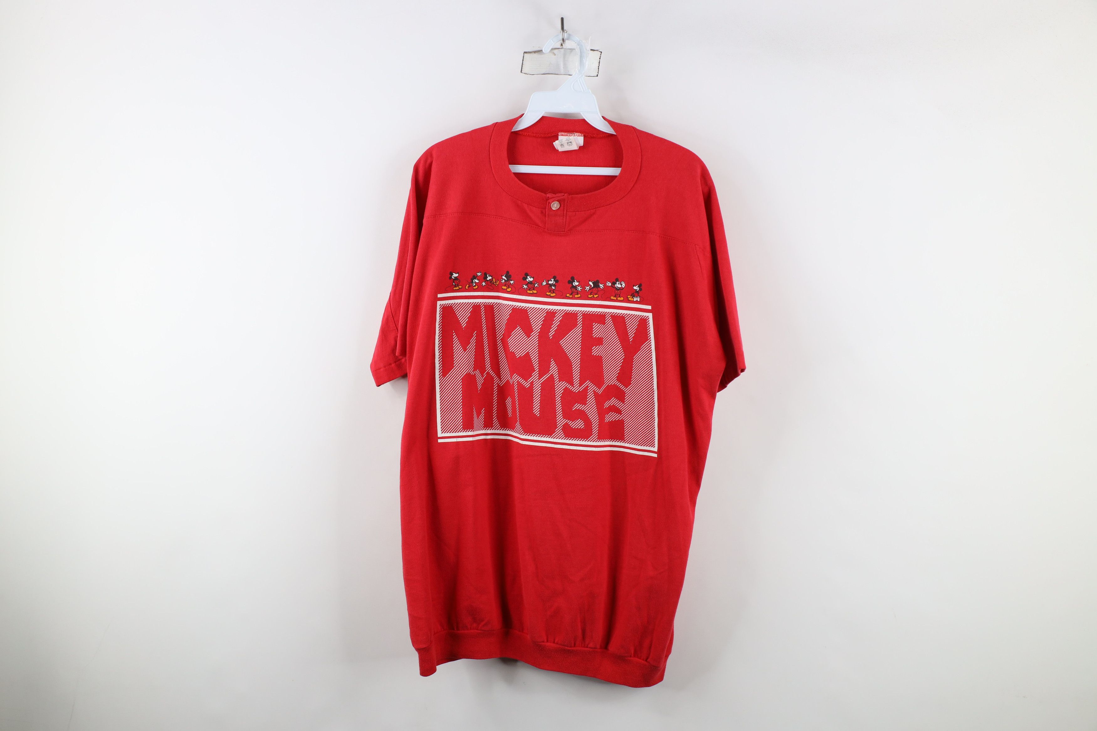 Disney × Vintage Vintage 80s 90s Disney Dolman Sleeve Pullover Henley T-Shirt Size US XL / EU 56 / 4 - 1 Thumbnail