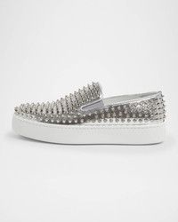 Christian Louboutin o1bcso1str0326 Loofer In Gray Size US 12 / EU 45 - 1 Thumbnail