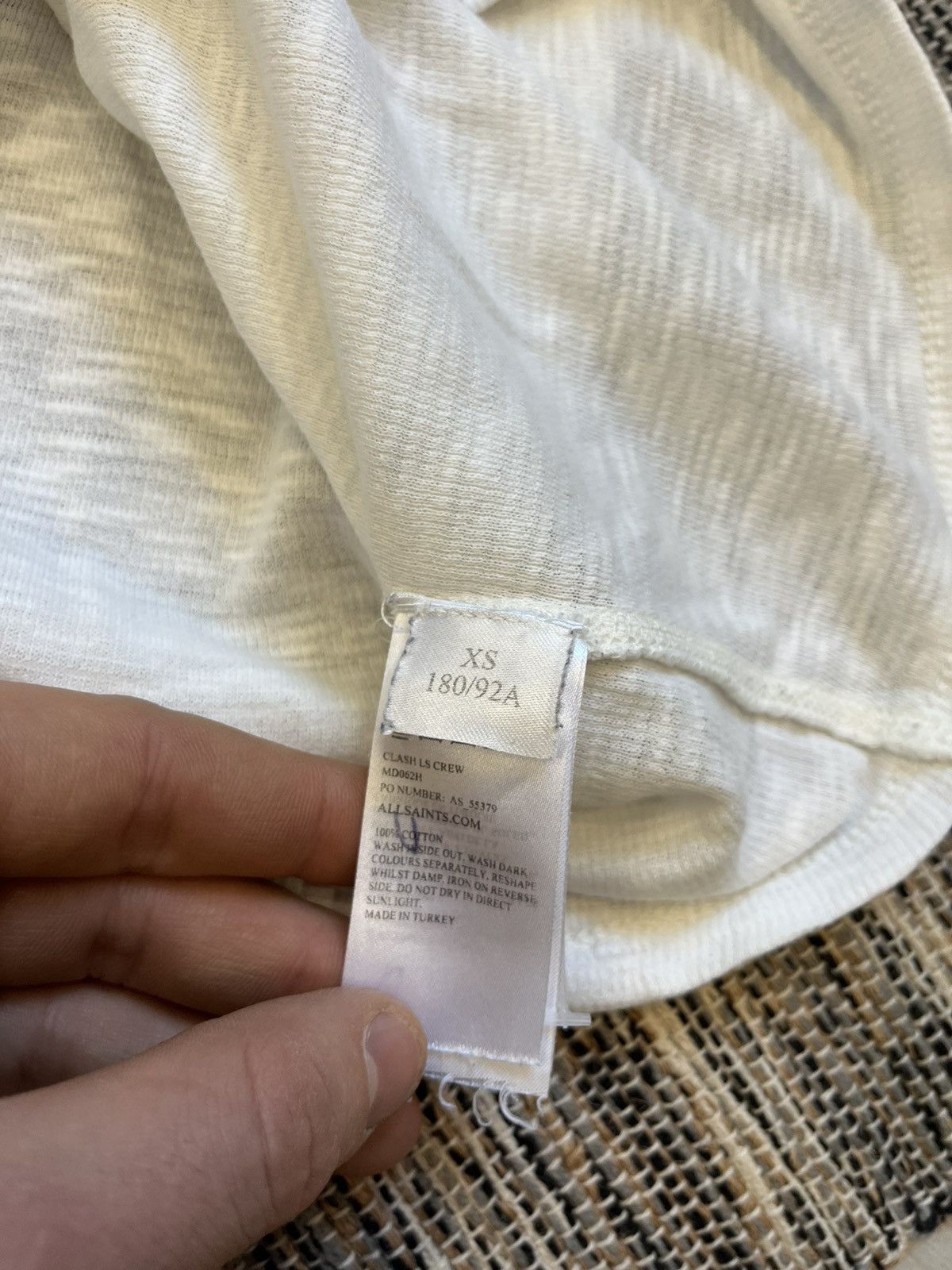 Allsaints Vintage AllSaints Longsleeve Tshirt white luxury avantgarde Size US XS / EU 42 / 0 - 12 Thumbnail