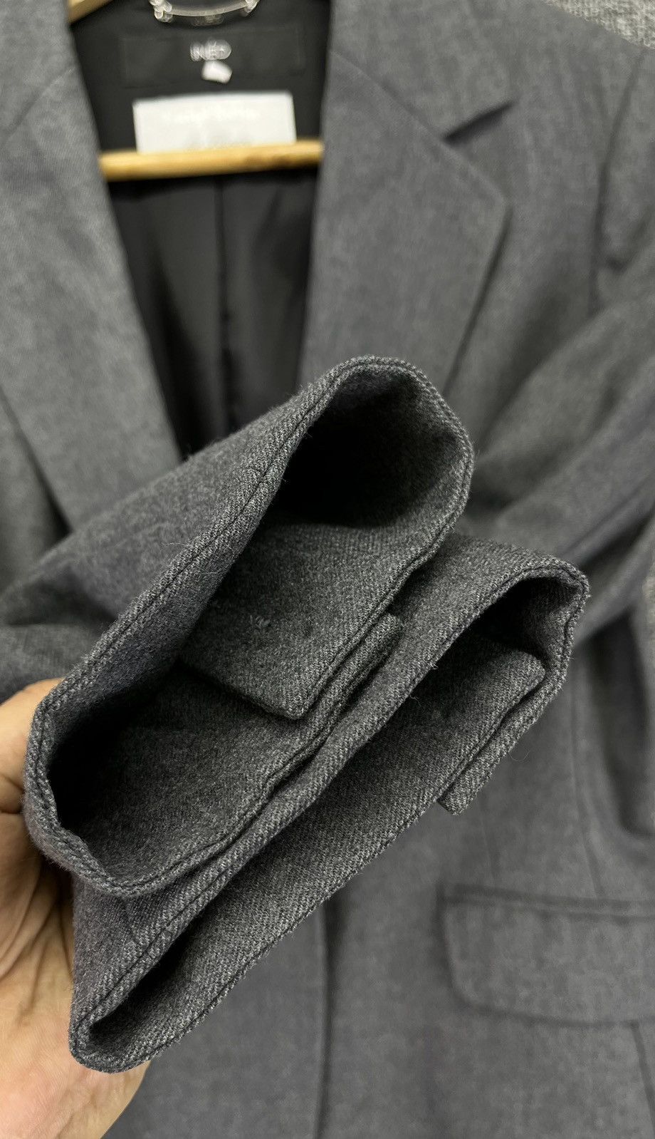 Yohji Yamamoto Vintage Yohji Yamamoto Ined Wool Coat Jacket Size S / US 4 / IT 40 - 10 Thumbnail