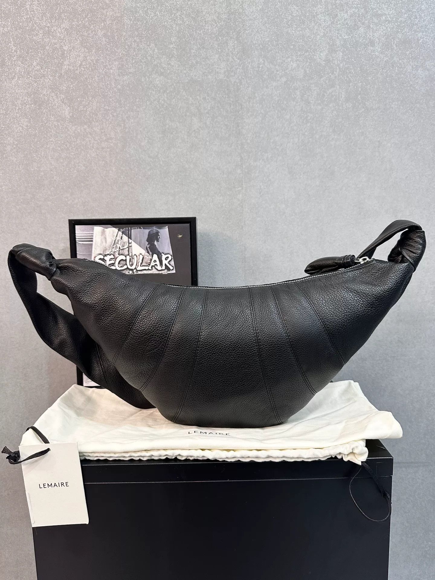 Lemaire Lemaire Black Croissant Bag Size ONE SIZE - 1 Thumbnail
