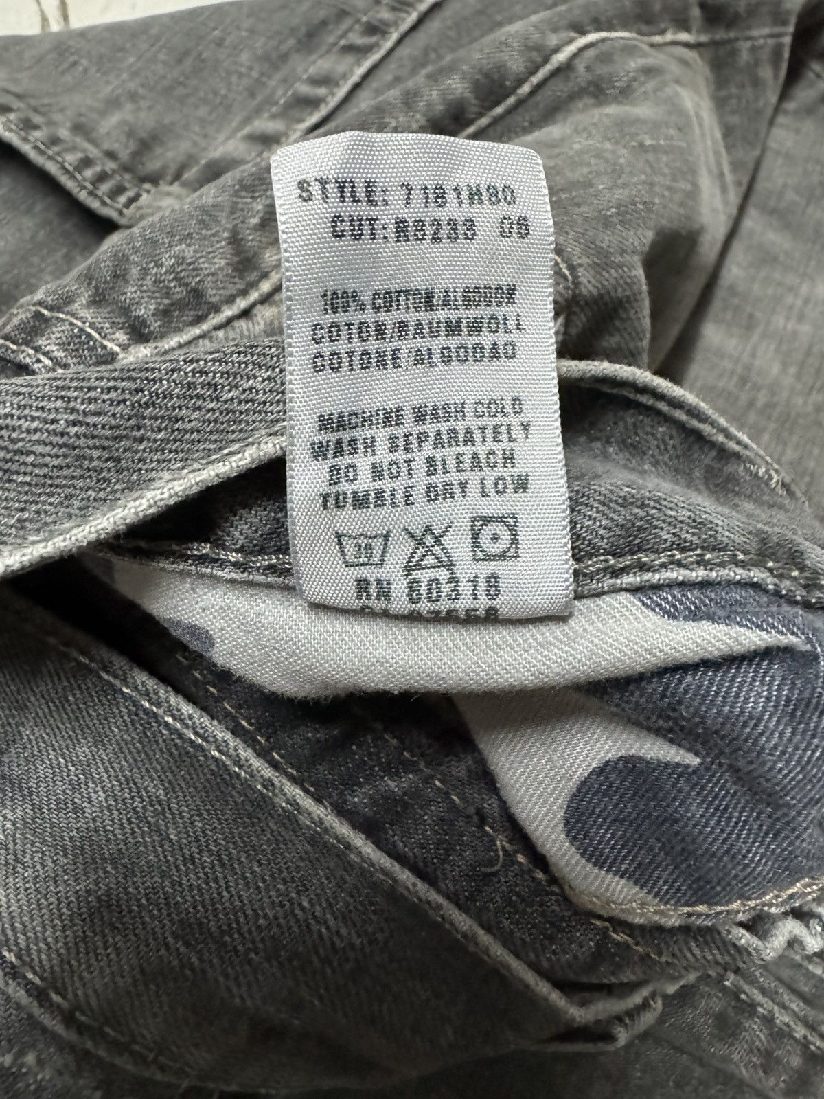 Japanese Brand 🔥OFFER🔥VINTAGE JAPANESE BAGGY THRASHED JEANS Size US 31 - 11 Thumbnail