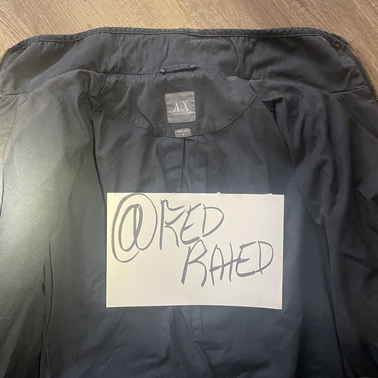 Armani Exchange OVERDYED BLACK/BLUE DENIM JACKET Size US S / EU 44-46 / 1 - 5 Thumbnail