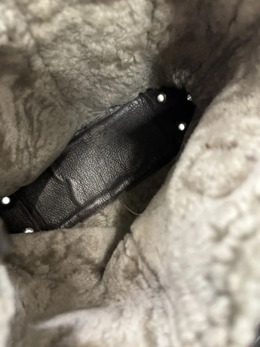 Jean Paul Gaultier × Vintage 1990s Jean Paul Gaultier Brown Leather Shearling Bag Size ONE SIZE - 8 Thumbnail