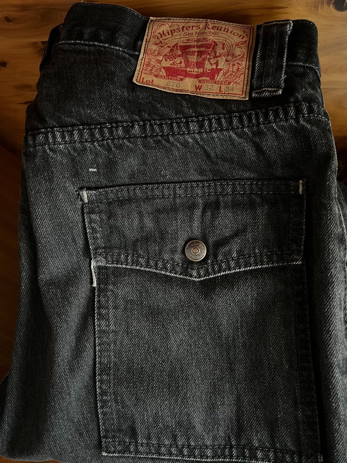 Freewheelers Freewheelers Black Out-of-Print Denim Jeans Size US 32 / EU 48 - 9 Thumbnail