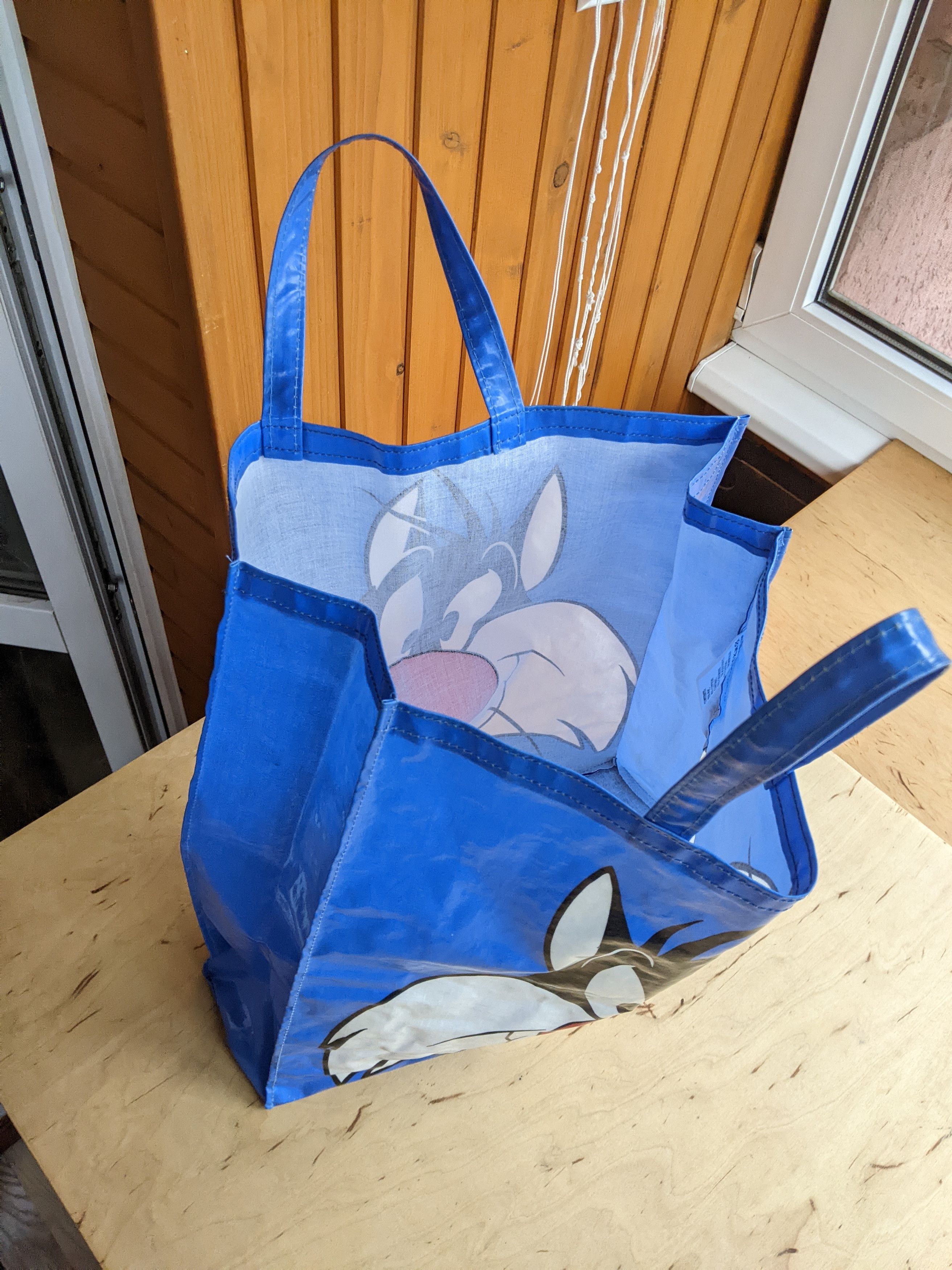Warner Bros Vinatge Warner Bros Looney Tunes Sylvester Cat Tote Bag 1993 Size ONE SIZE - 8 Thumbnail
