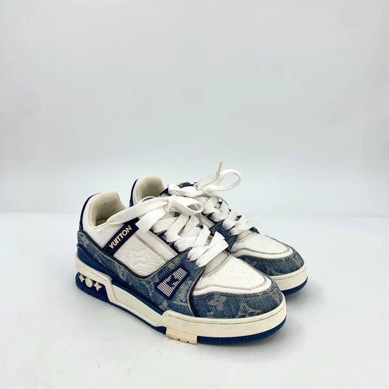 Louis Vuitton Louis Vuitton Blue and white color-matching casual sports Size US 4.5 / IT 34.5 - 2 Thumbnail