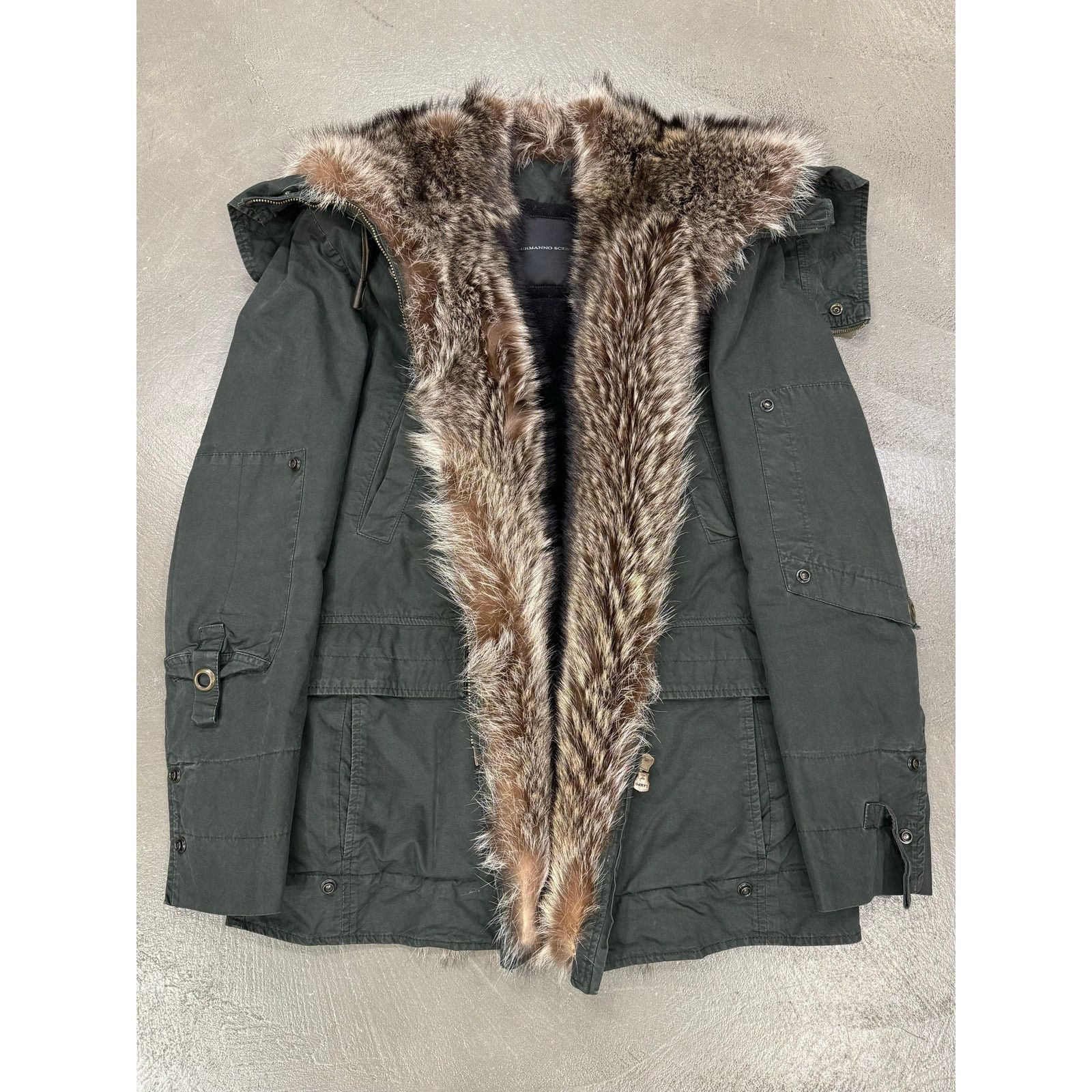 Ermanno Scervino 2010s Ermanno Scervino "Kanye" real marmot fur parka Size US L / EU 52-54 / 3 - 4 Thumbnail
