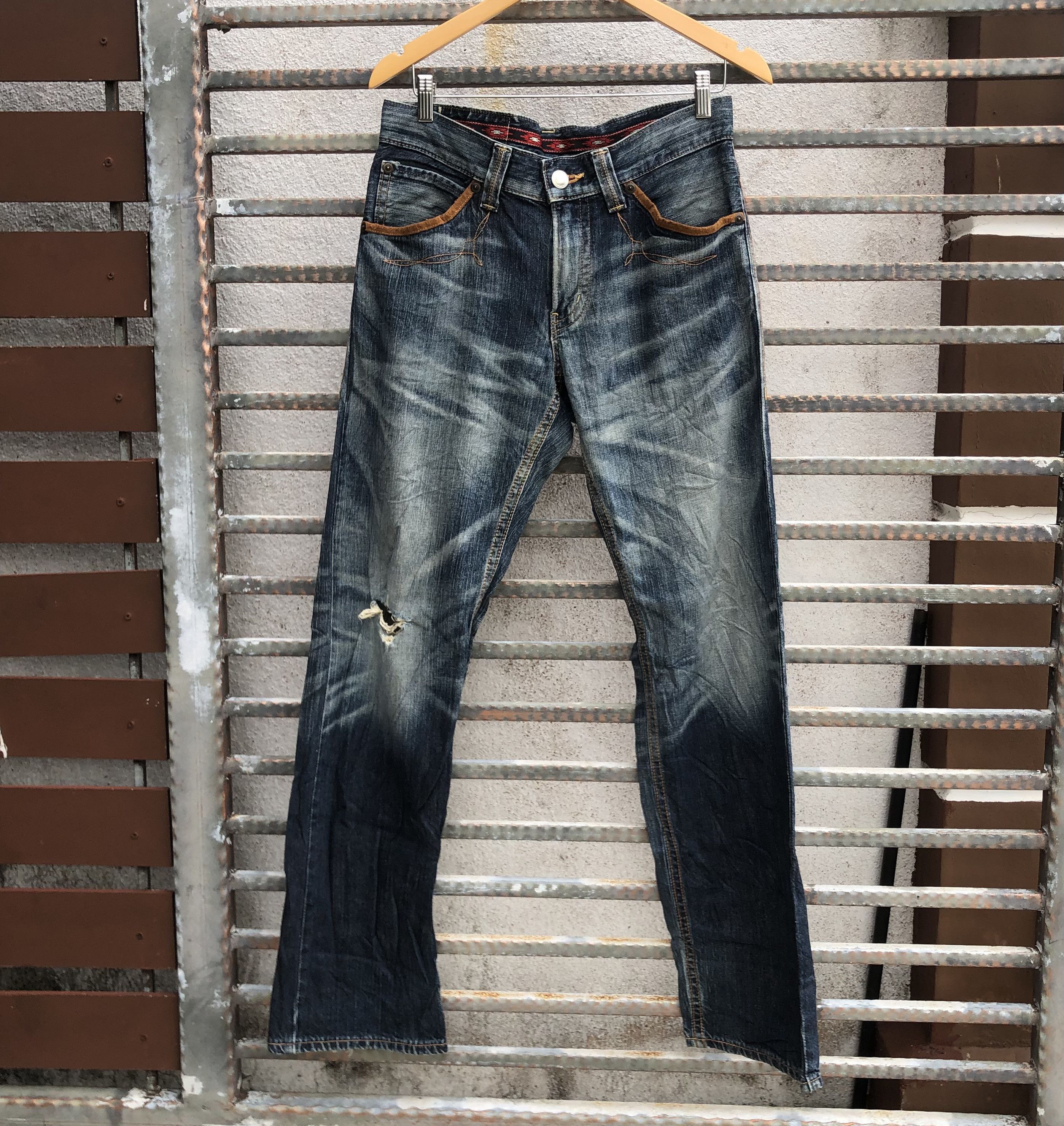 Edwin Edwin Exclusive Vintage Grunge Mudwash Honeycomb Distressed Size US 33 - 1 Thumbnail