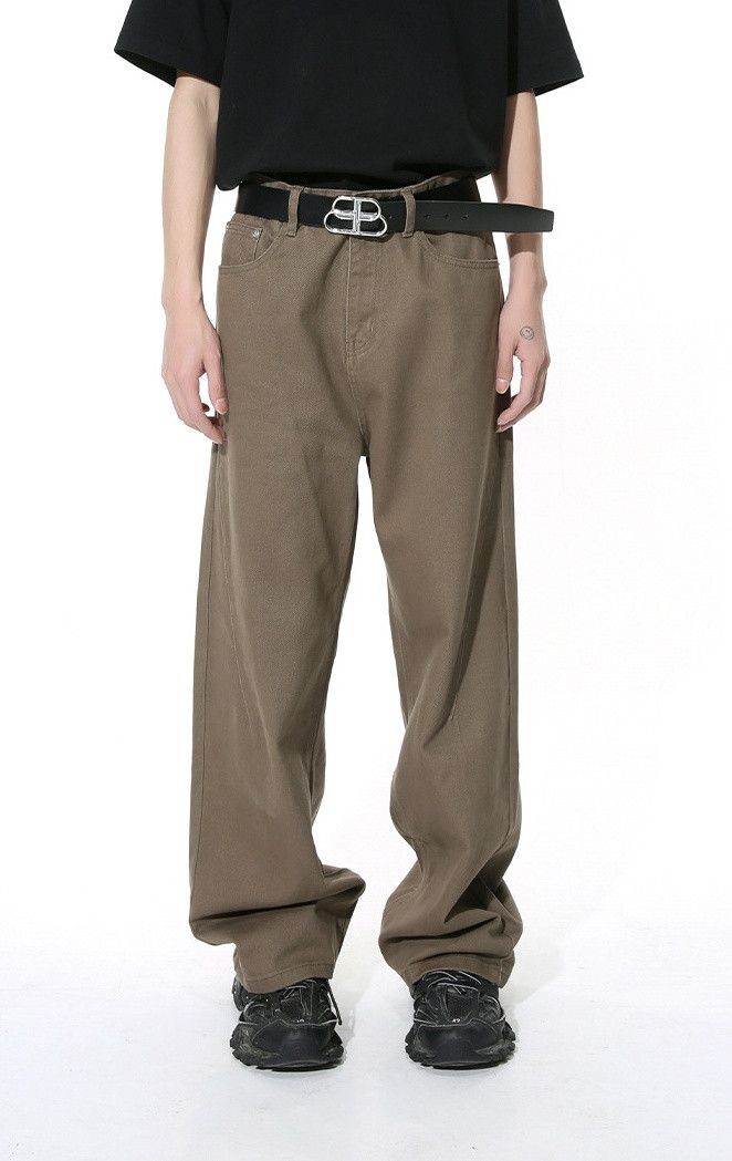 Japanese Brand × Jean Brown simple straight loose versatile jeans Size US 32 / EU 48 - 1 Thumbnail