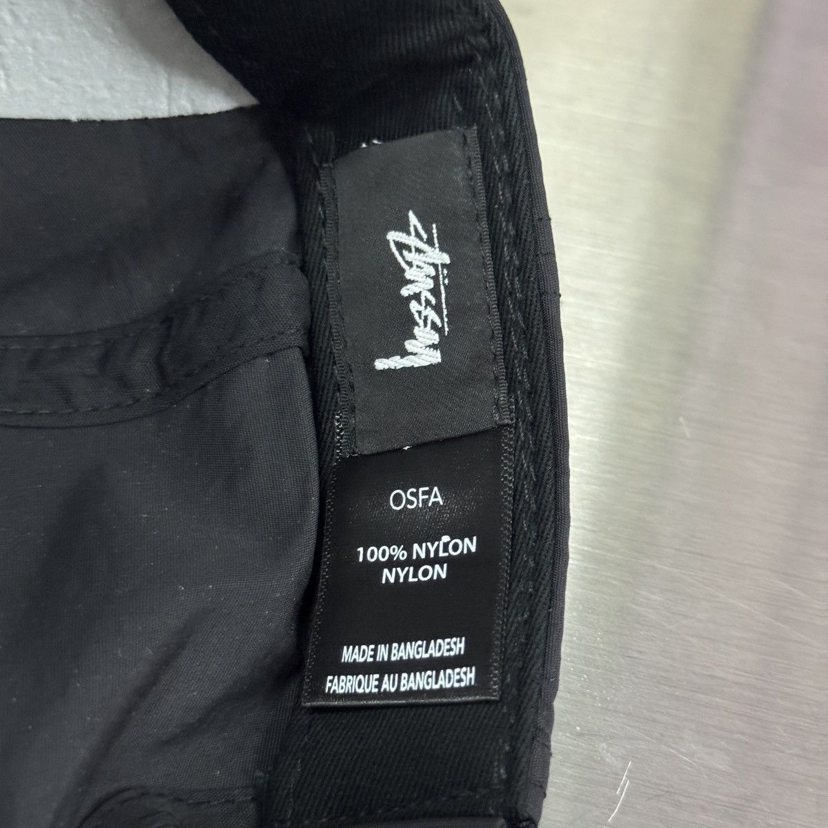 Stussy STUSSY NYLON REFLECTIVE CAP - BLACK Size ONE SIZE - 6 Thumbnail