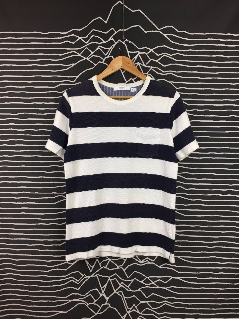 image of Designer Inherit Striped Knit Tee, Men's (Size Large)