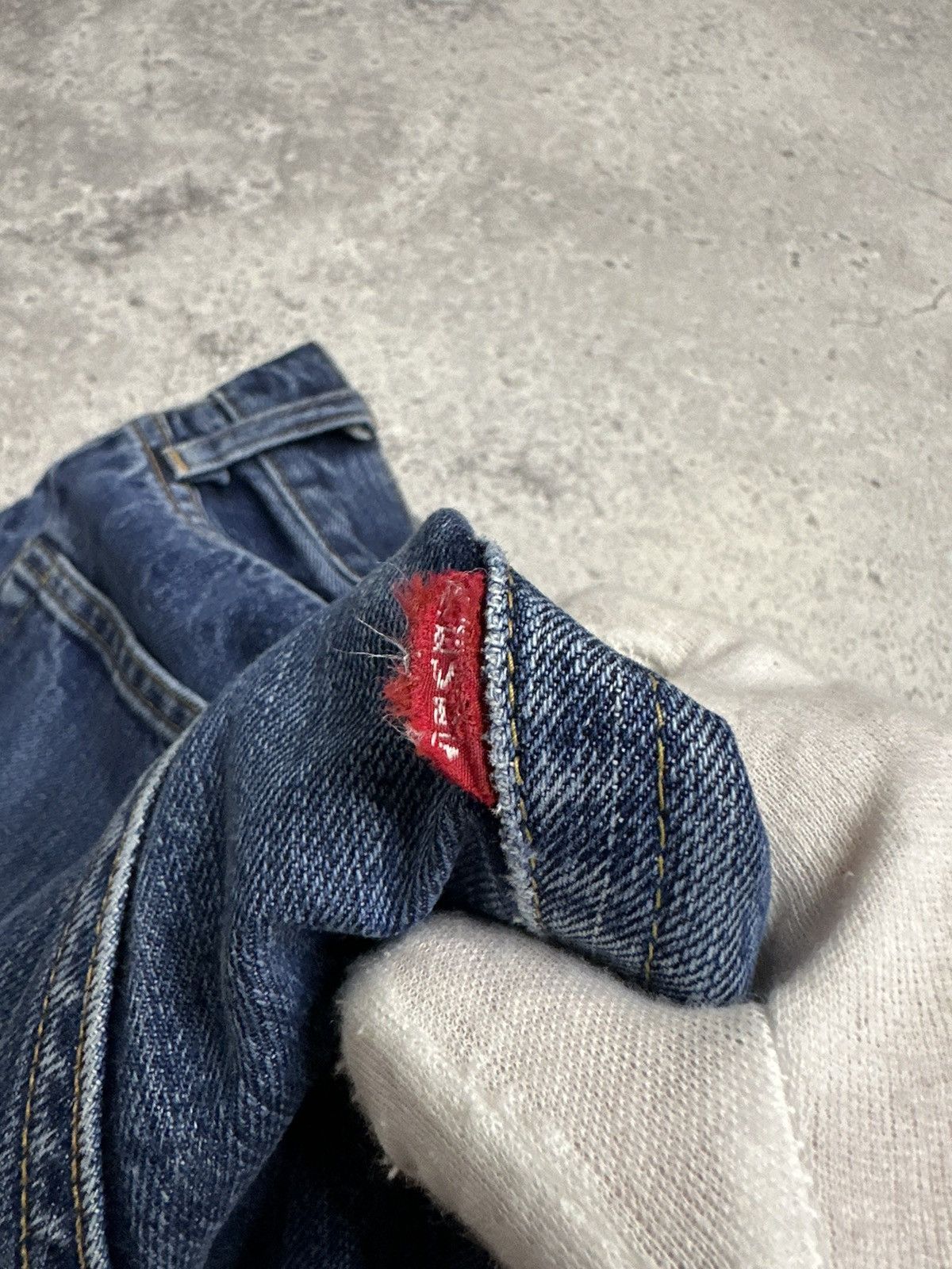 Levi's Levi’s 505 0217 Big E Denim Blue Distressed Selvedge Pants Size US 33 - 10 Thumbnail