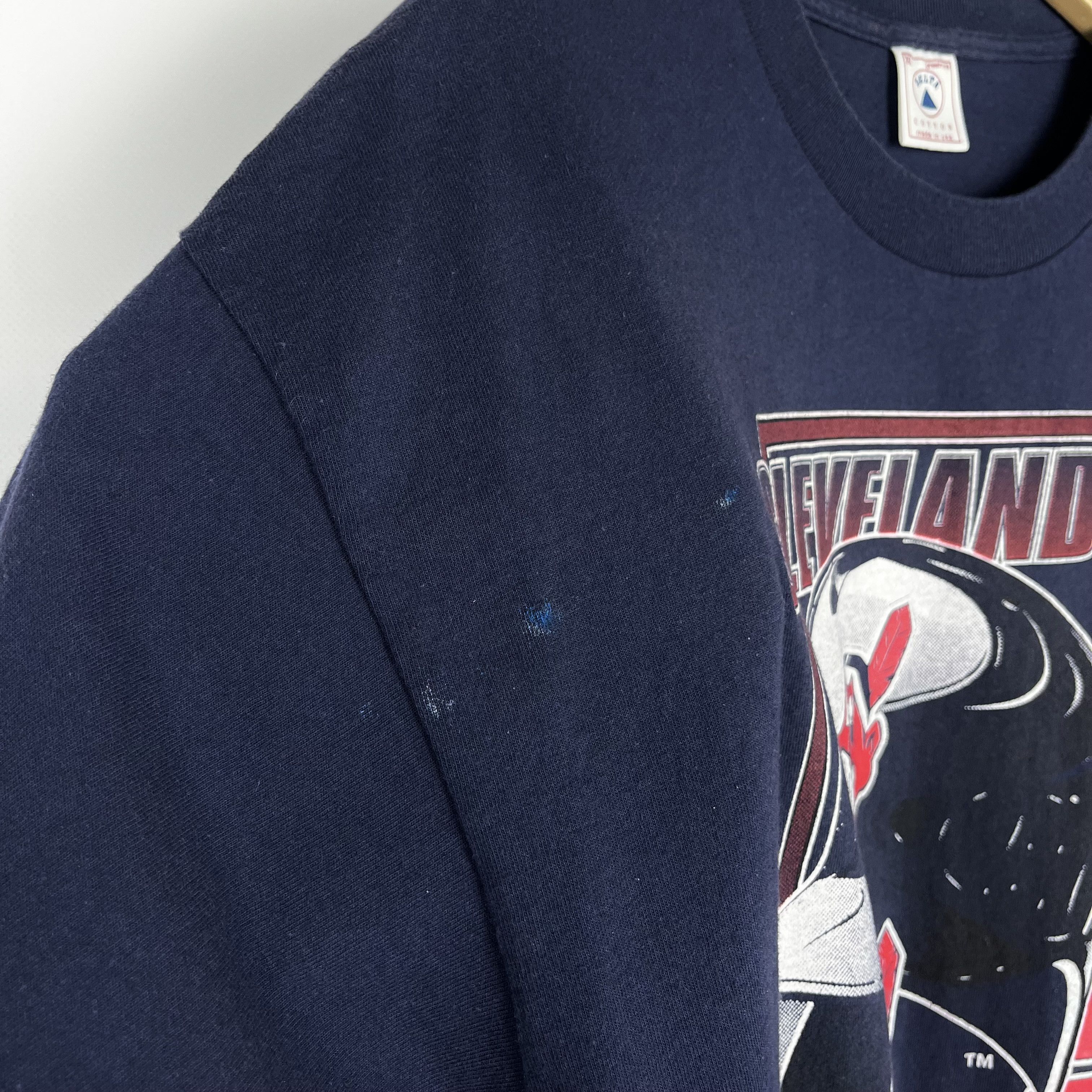 MLB Vintage MLB Cleveland Indians Rare Big Logo T Shirt 1995 Size US XL / EU 56 / 4 - 8 Thumbnail