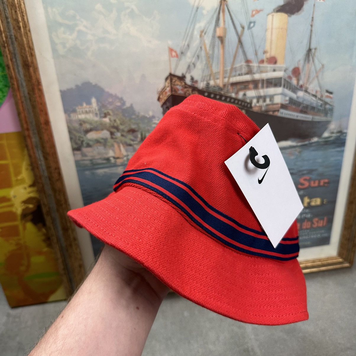 Nike Nike bucket hat red court OS tennis vintage 90s Size ONE SIZE - 2 Thumbnail