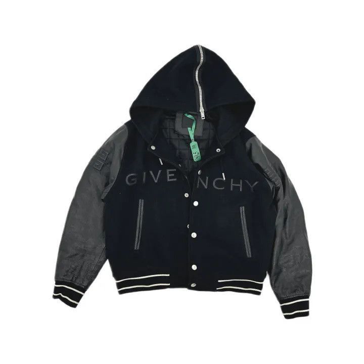 Givenchy Givenchy Givenchy Black Logo Hooded Bomber Jacket -2507 Size US M / EU 48-50 / 2 - 2 Thumbnail