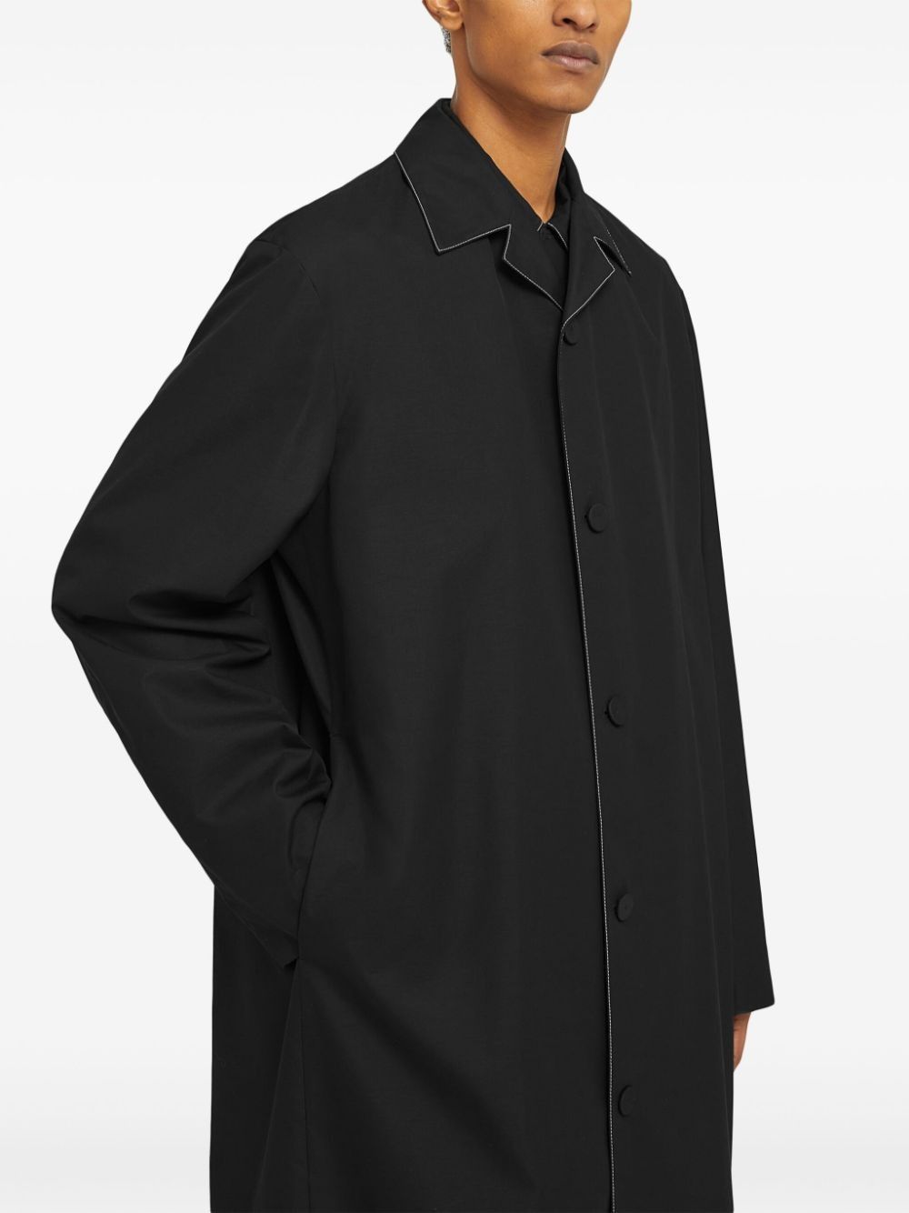 Jil Sander o1w1db10825 Coat in Black Size US XL / EU 56 / 4 - 4 Thumbnail
