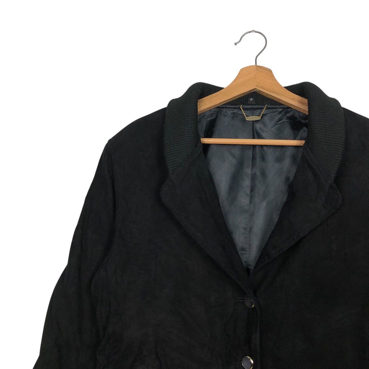 Japanese Brand 📌Rich Black Vintage Leather Jacket Prinzipal Issey Miyake Size US M / EU 48-50 / 2 - 8 Thumbnail