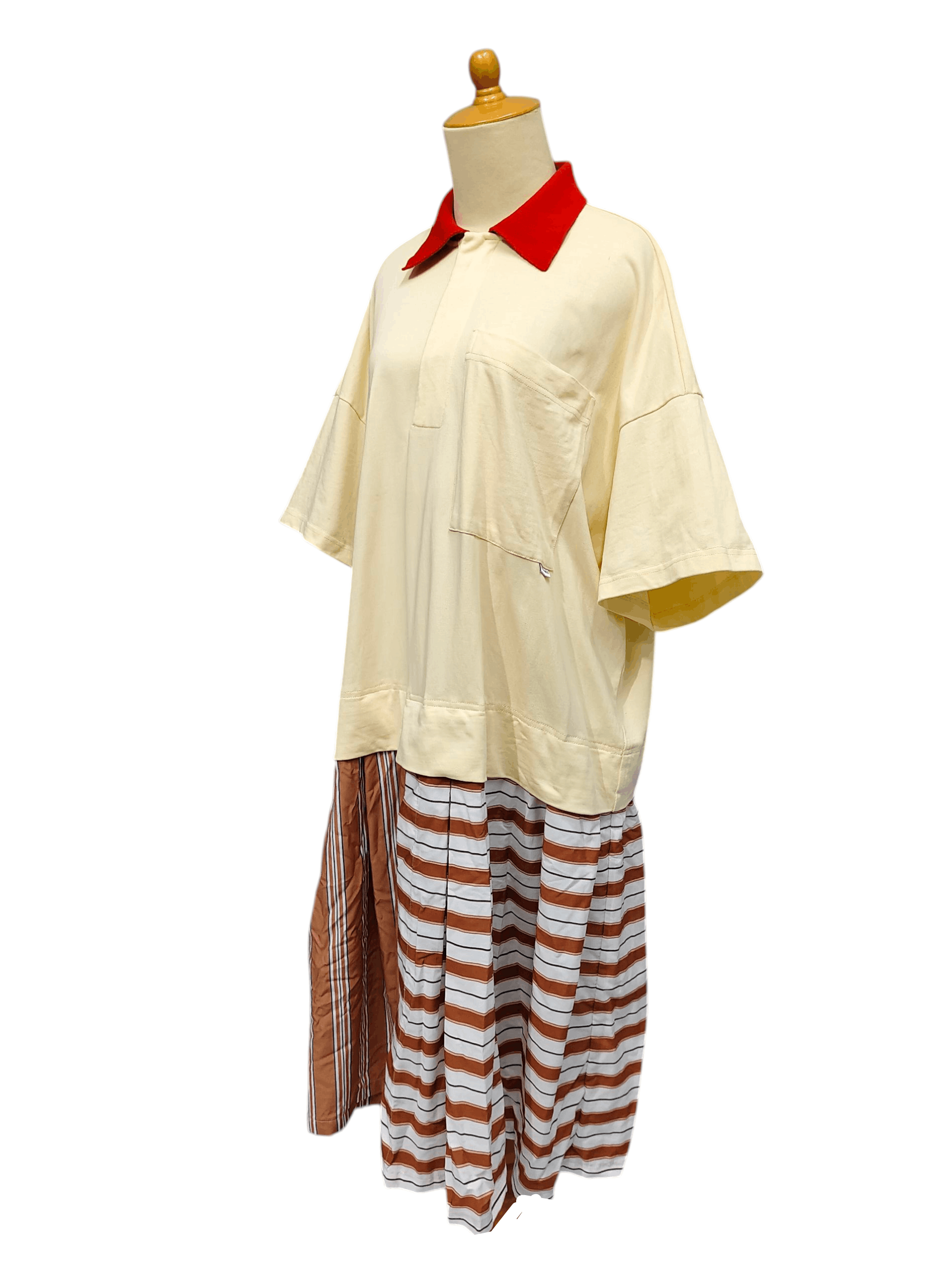 Sunnei 2010s SUNNEI- Hybrid Oversized Color Block Polo Dress Italy Size L / US 10 / IT 46 - 3 Thumbnail