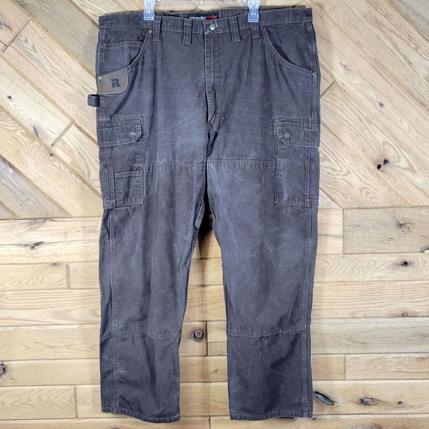 Wrangler Wrangler Riggs Pants Men 44x32 Brown Ranger Cargo Ripstop Cordura Carpenter Work Size US 44 / EU 60 - 2 Thumbnail
