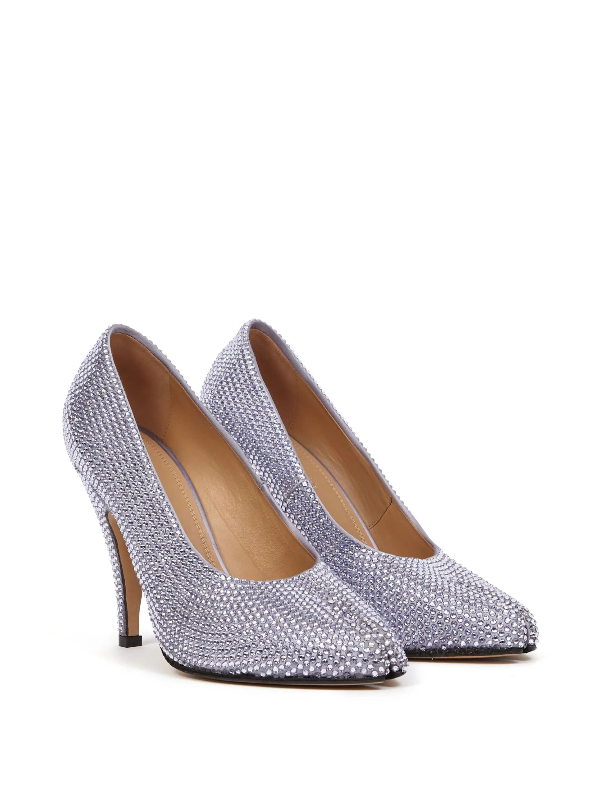 Maison Margiela oc11z0325 Tabi 110mm Rhinestone-Embellished Pumps in Purple Size US 11 / IT 41 - 2 Thumbnail