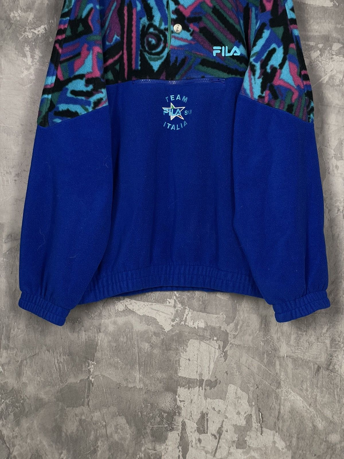 Fila × Vintage 🔥 RARE VTG 90s FILA ITALIA SKI TEAM OFFICIAL AZTEC FLEECE Size US L / EU 52-54 / 3 - 5 Thumbnail