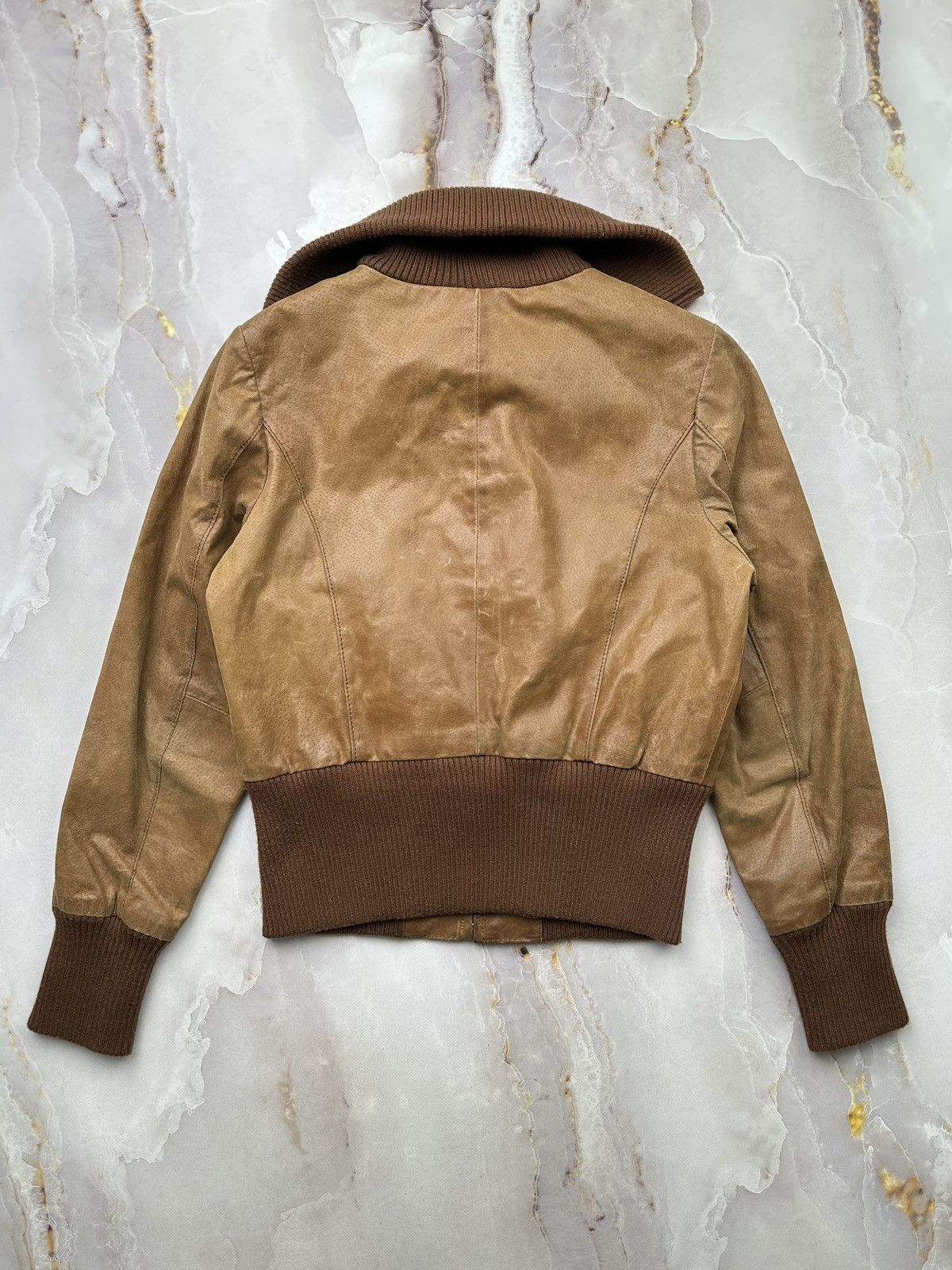 Japanese Brand Vintage Leather Jacket (E1) Size M / US 6-8 / IT 42-44 - 9 Thumbnail