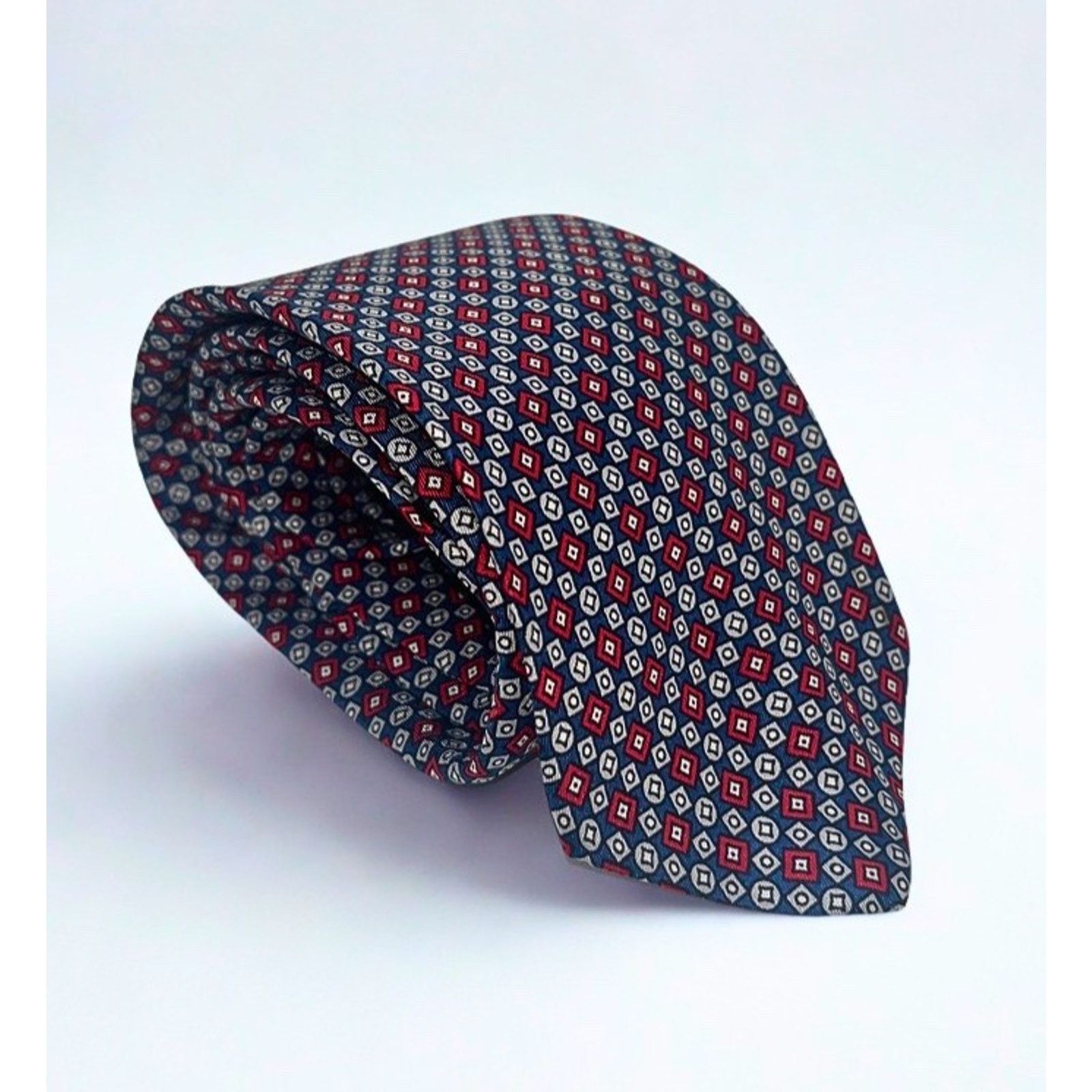 Dior Christian Dior Cravates B Altman Silk Tie Geometric Italy Size ONE SIZE - 3 Thumbnail